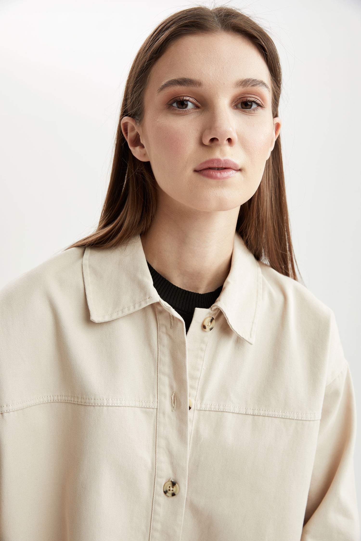 Regular Fit Basic Gömlek %100 Pamuk Tunik