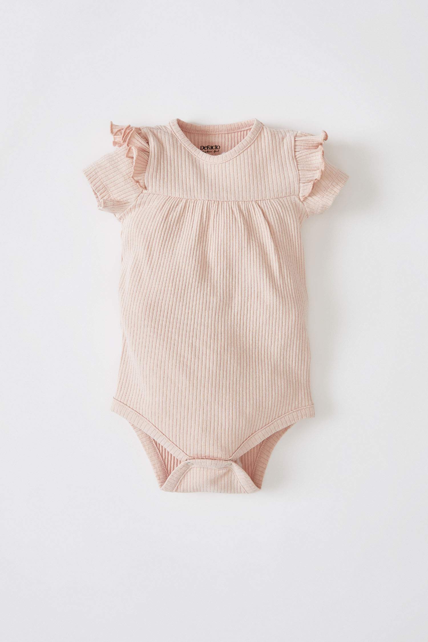 Baby Girl Rabbit Printed Short Sleeve Newborn Cotton Jumpsuit With Snaps