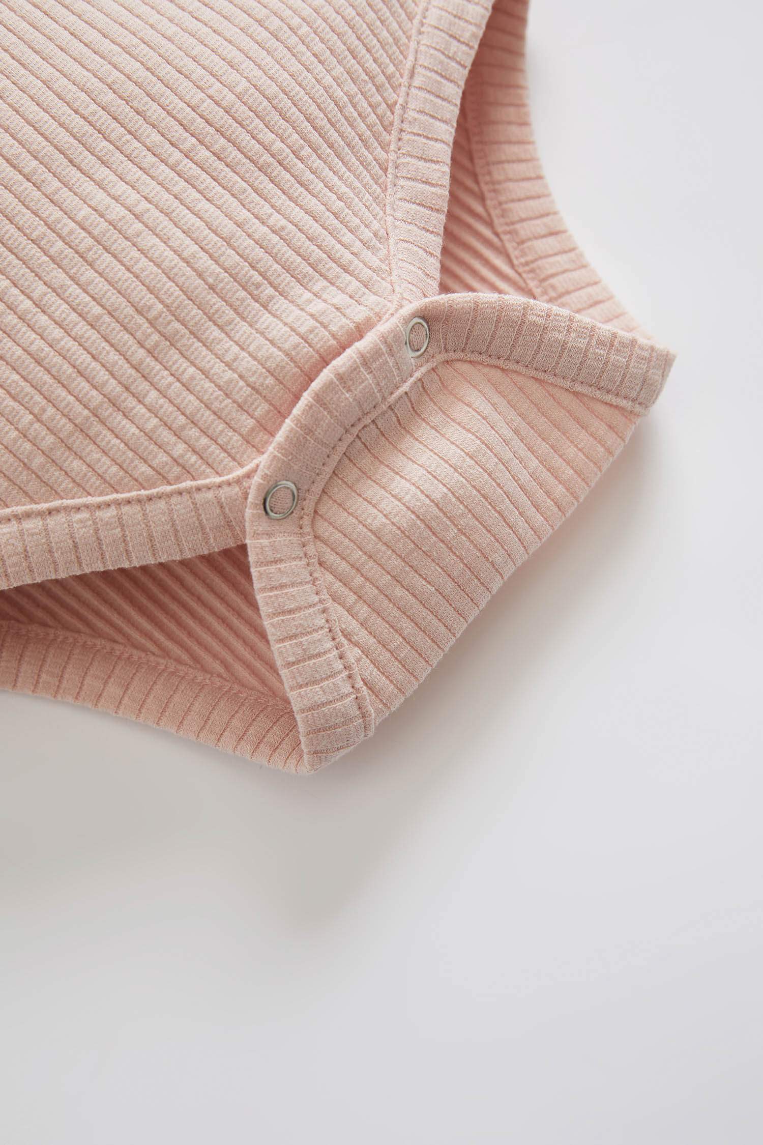 Baby Girl Rabbit Printed Short Sleeve Newborn Cotton Jumpsuit With Snaps