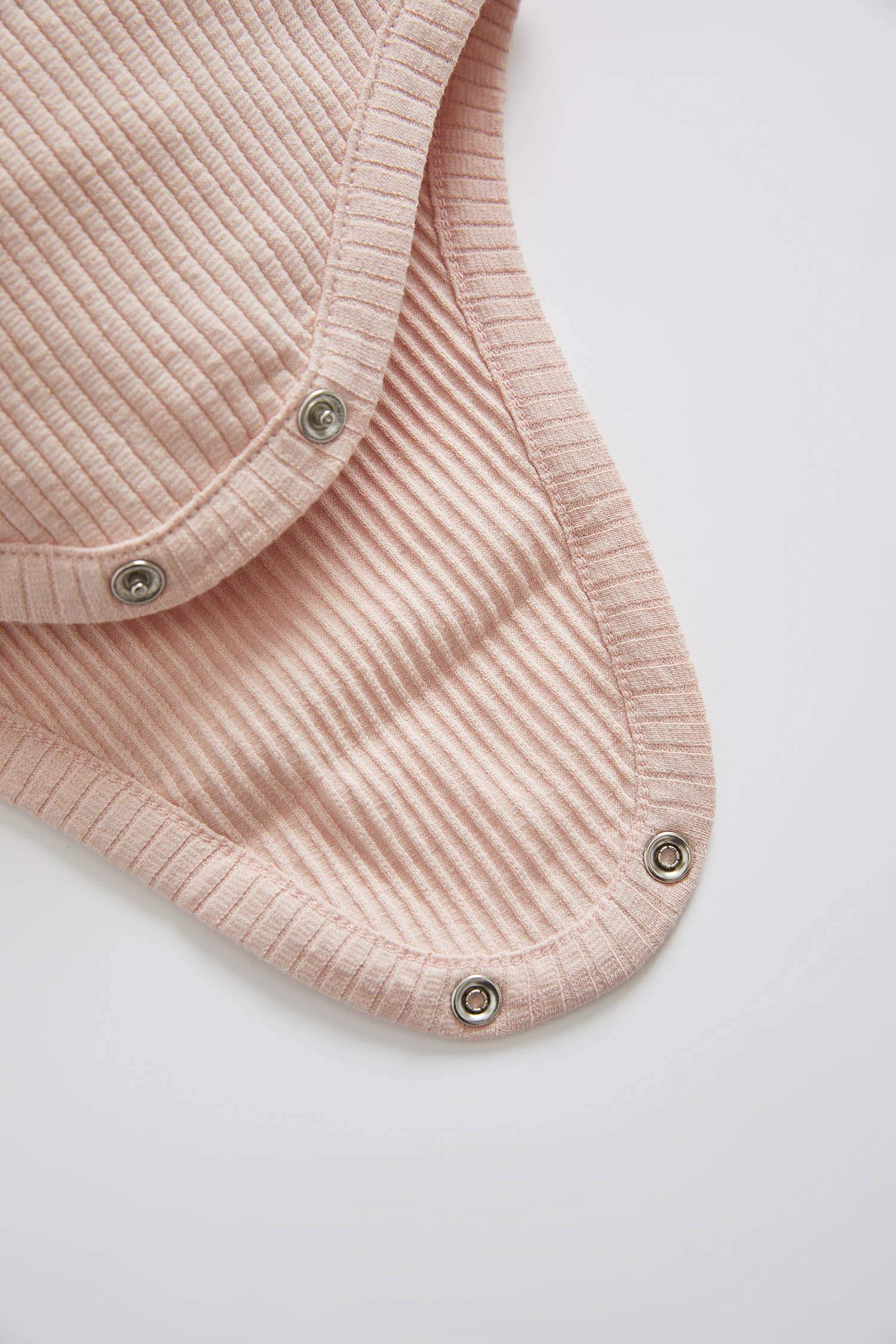 Baby Girl Rabbit Printed Short Sleeve Newborn Cotton Jumpsuit With Snaps