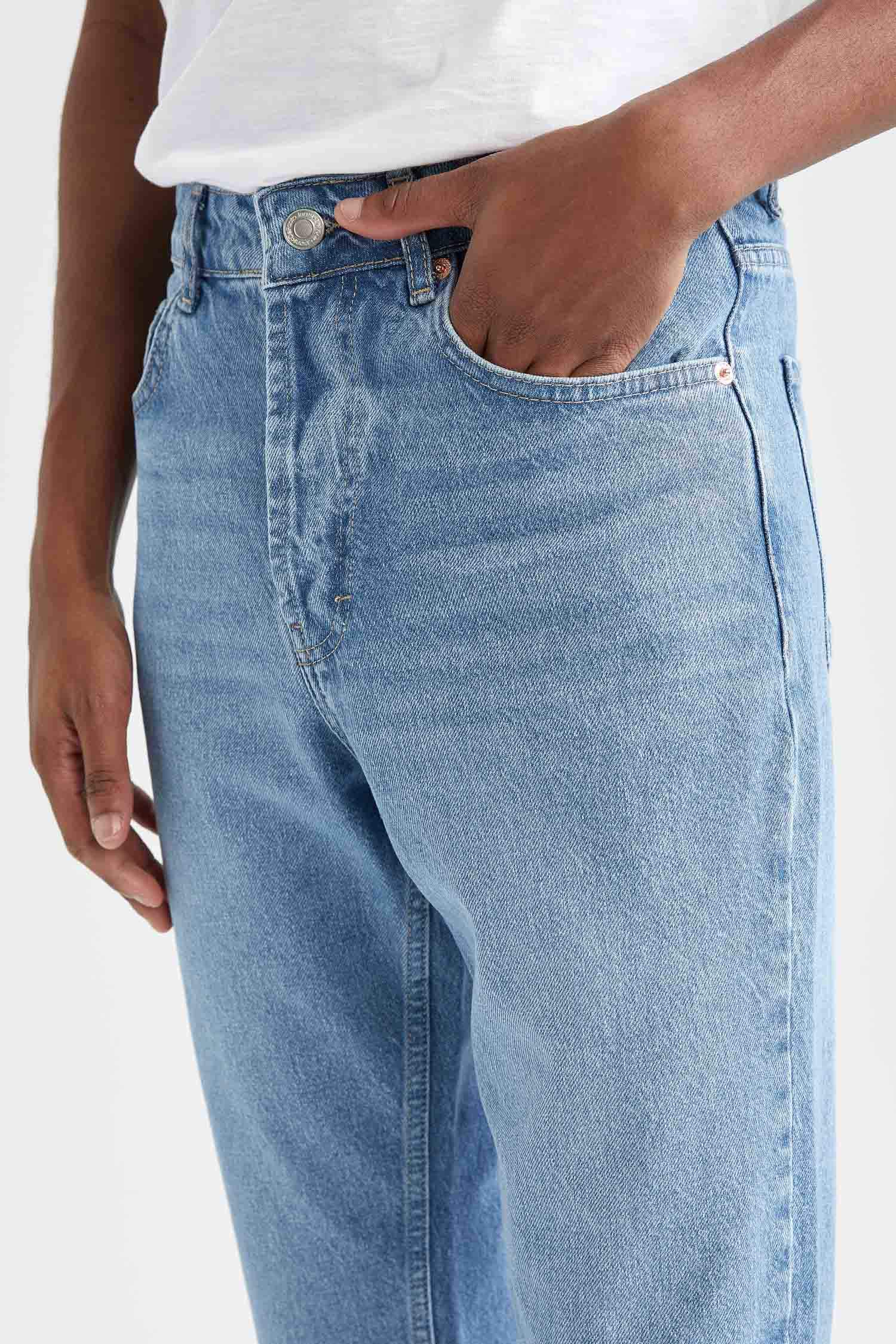 Defacto 90's Slim Fit Nomal Bel Sürdürülebilir Jean pantolon. 5