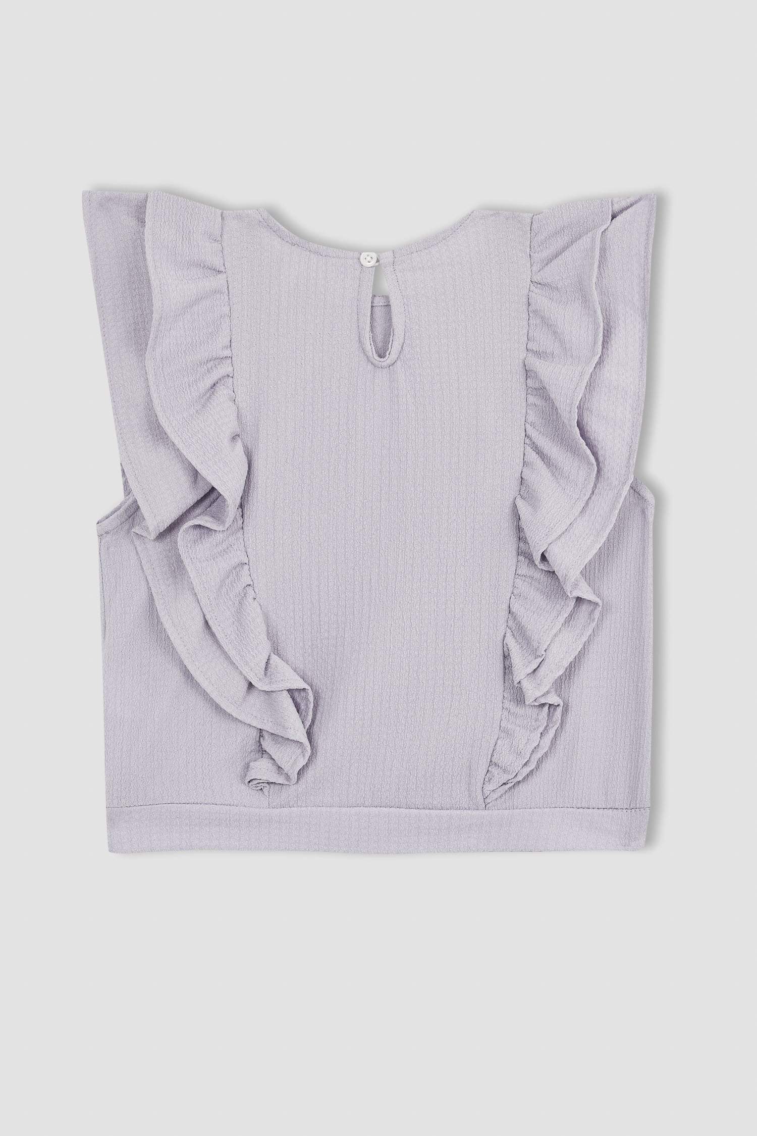 Girl Sleeveless Frill Detail Crop Top & Culottes