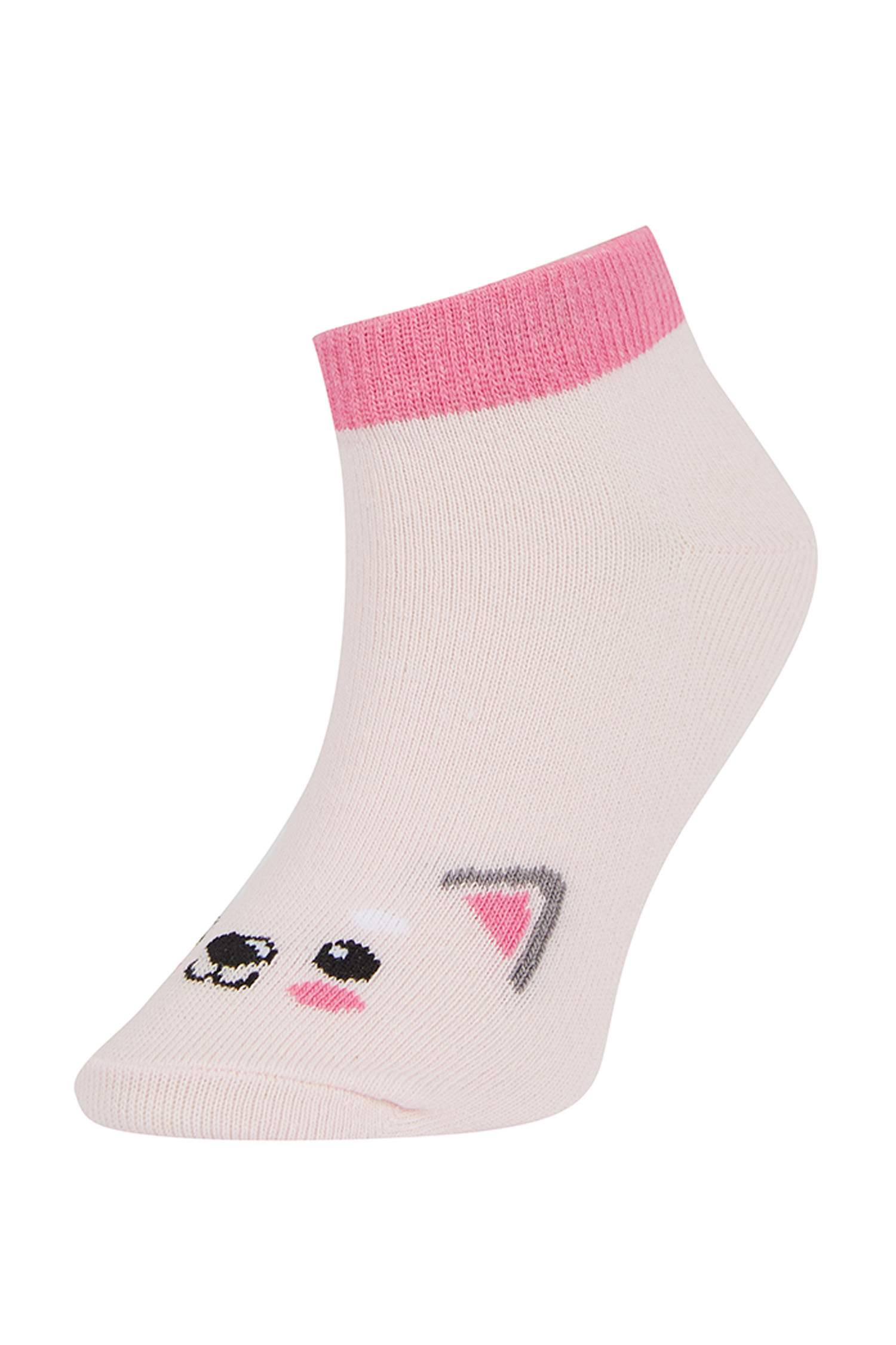 Girls' Cotton 3 Pack Short Socks