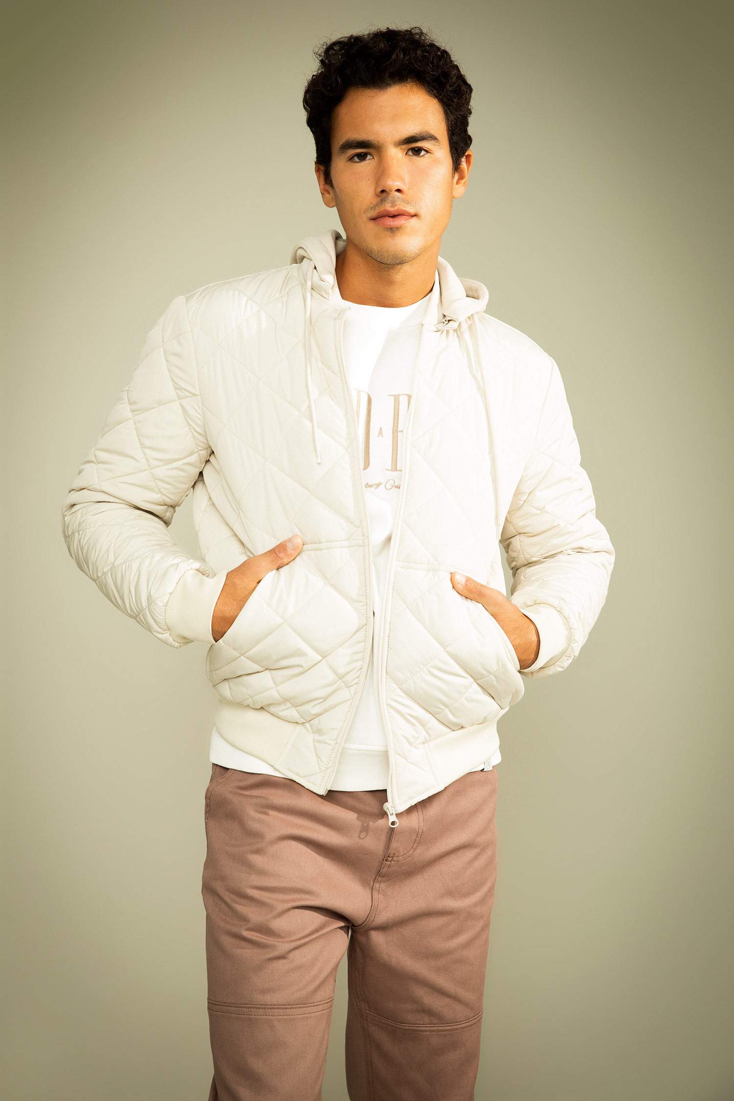 Ecru Man Slim Fit Puffer Jacket 2559141 | DeFacto