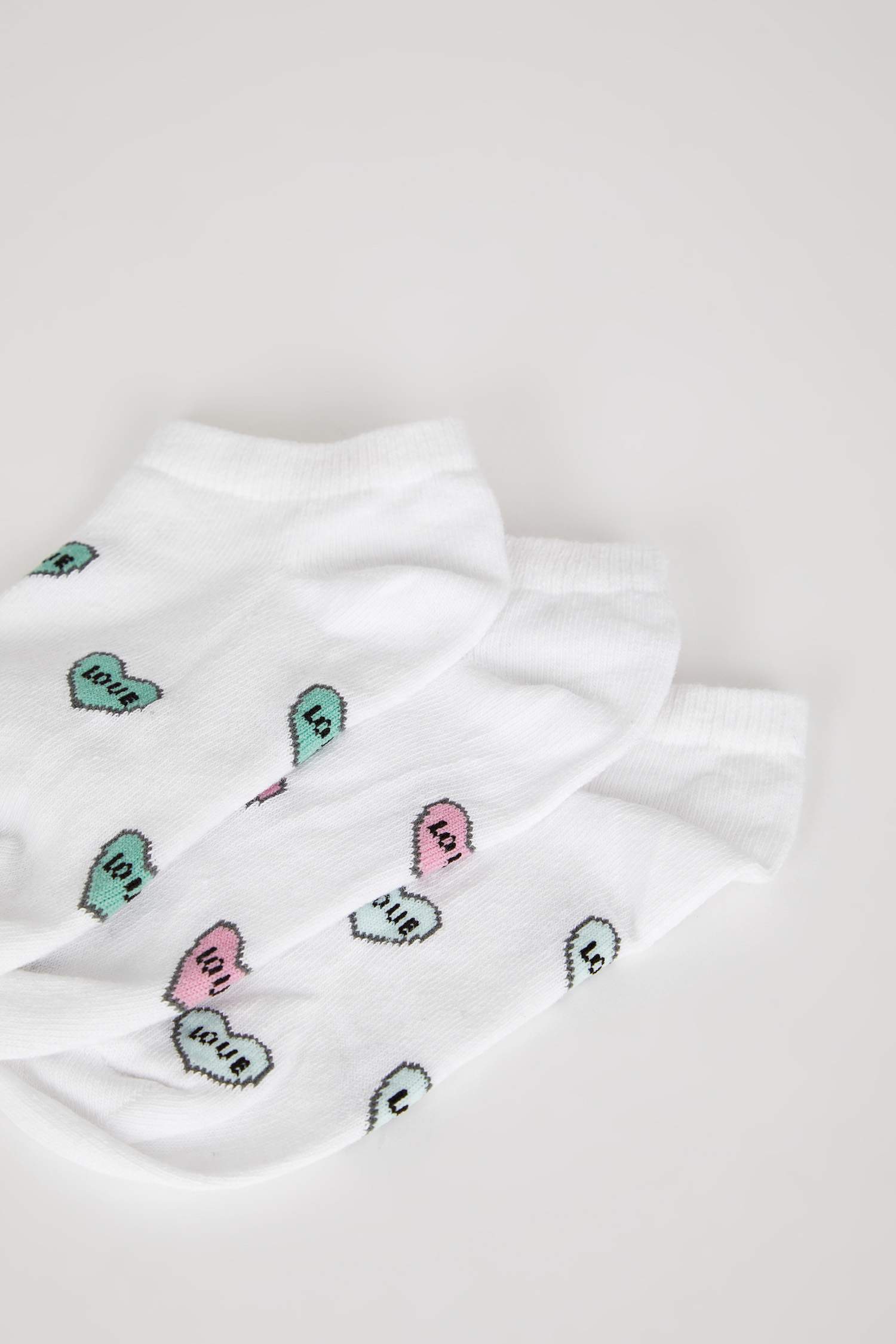 Kız Çocuk 3'lü Pamuklu Patik Çorap