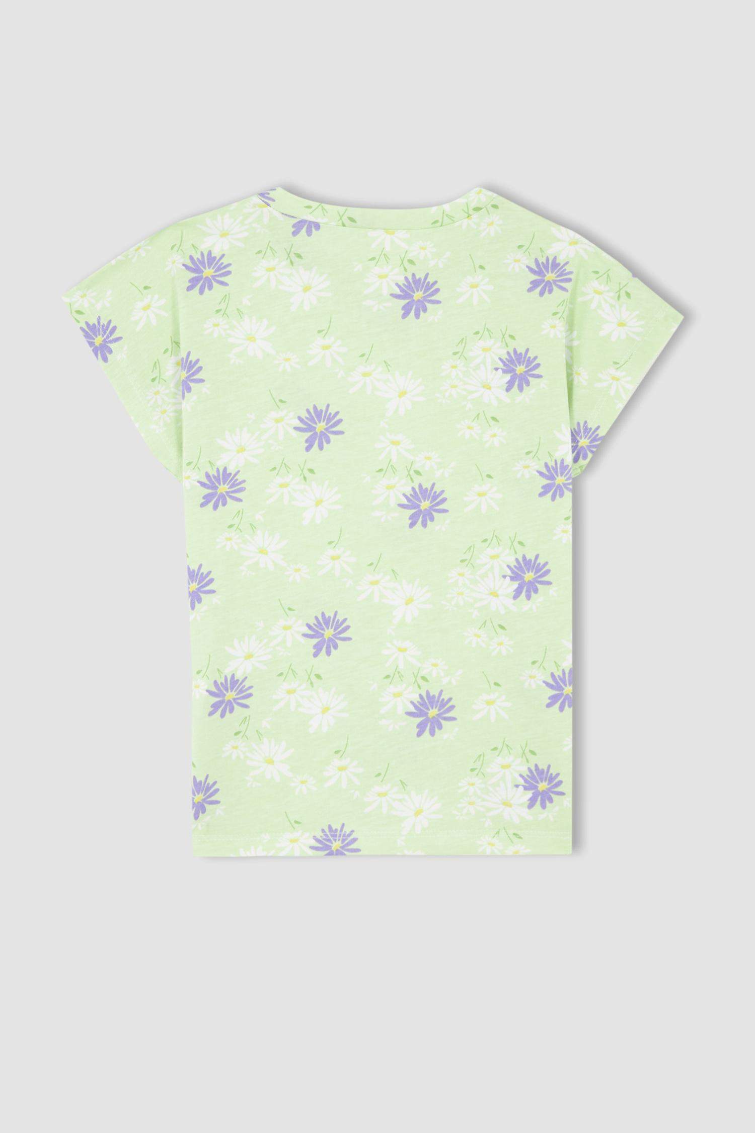 Футболка стандартного кроя с принтом для девочек