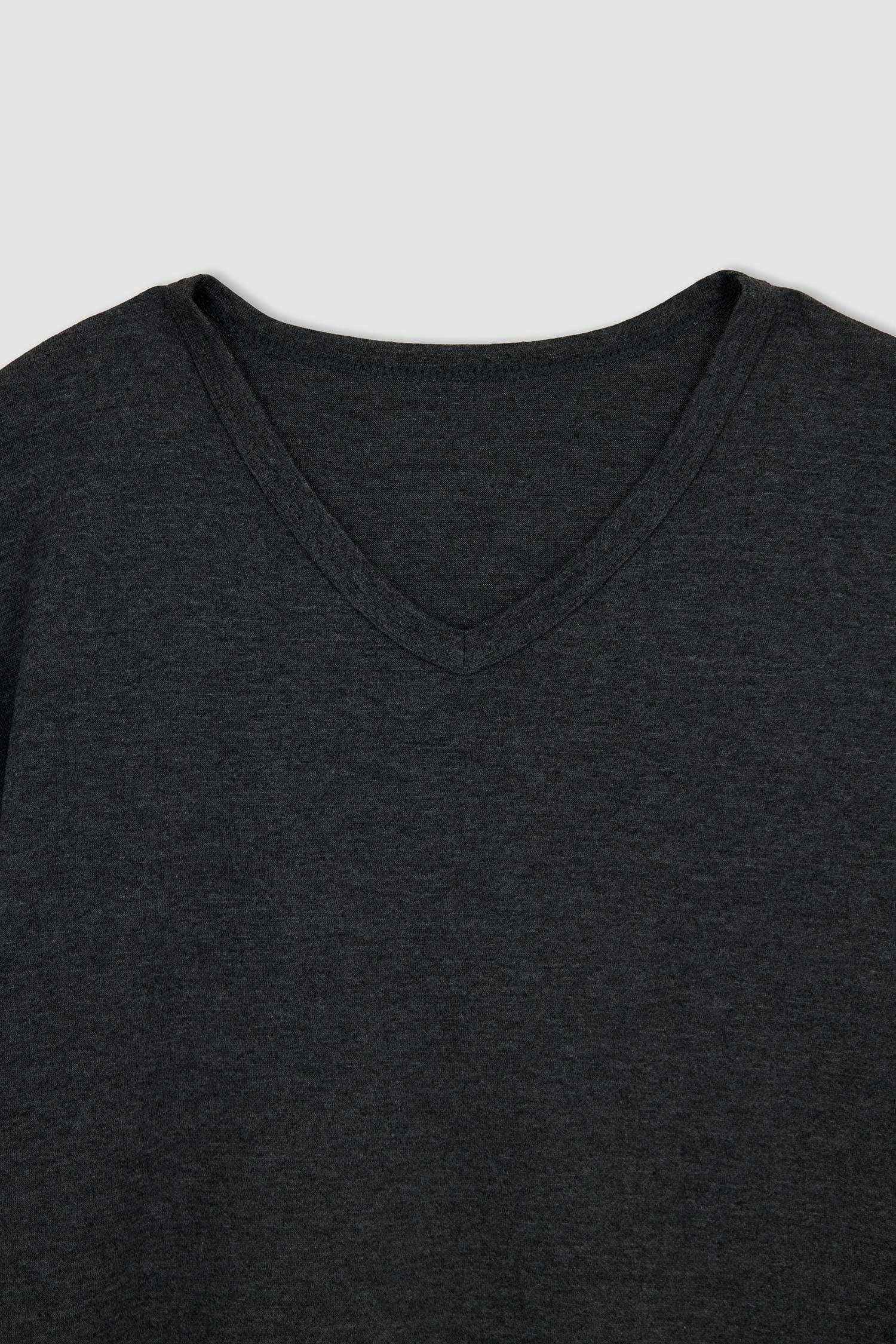 слим пішімі v жаға Трикотаж көйлектер