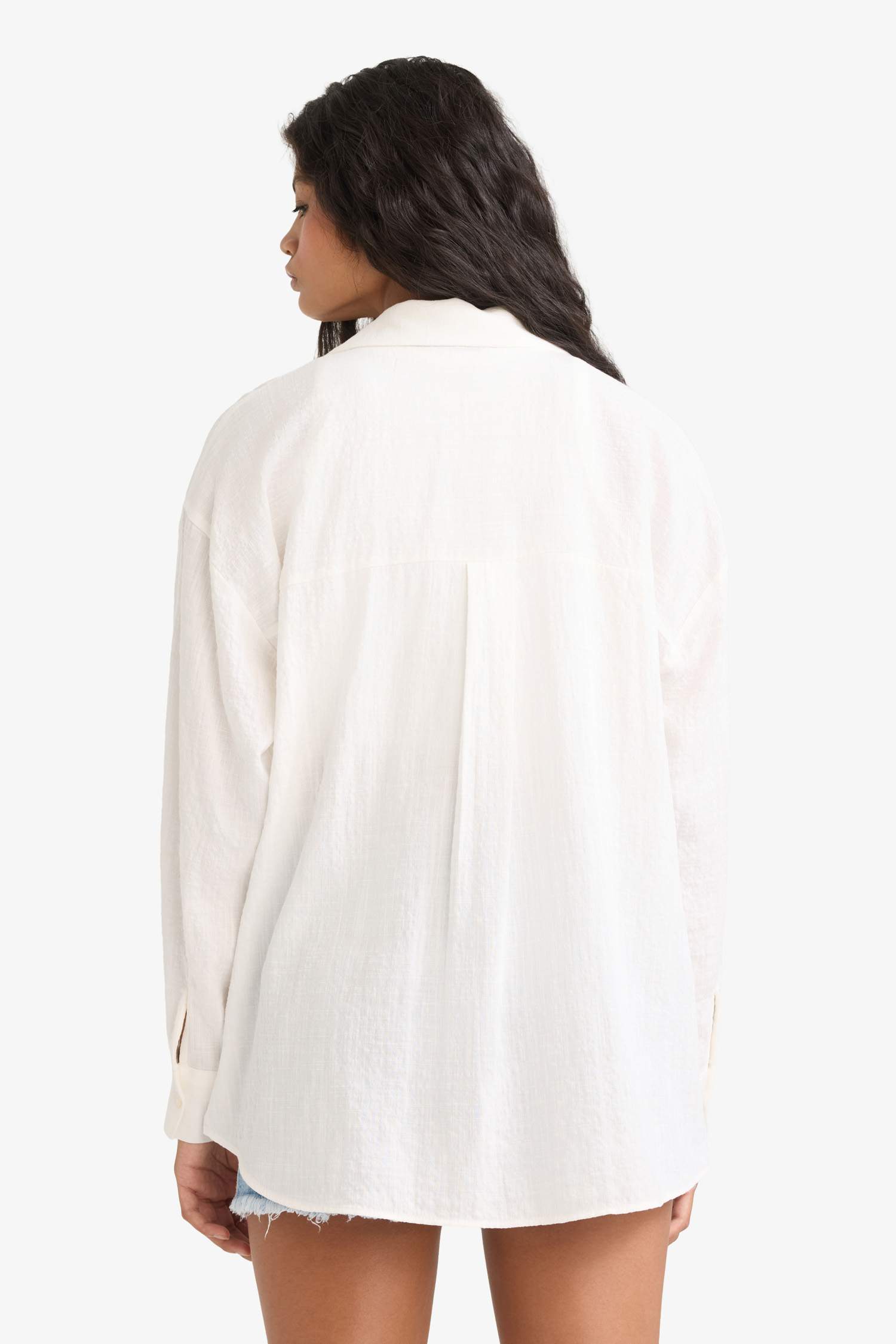 Oversize Geniş Kalıp Uzun Kollu Gömlek