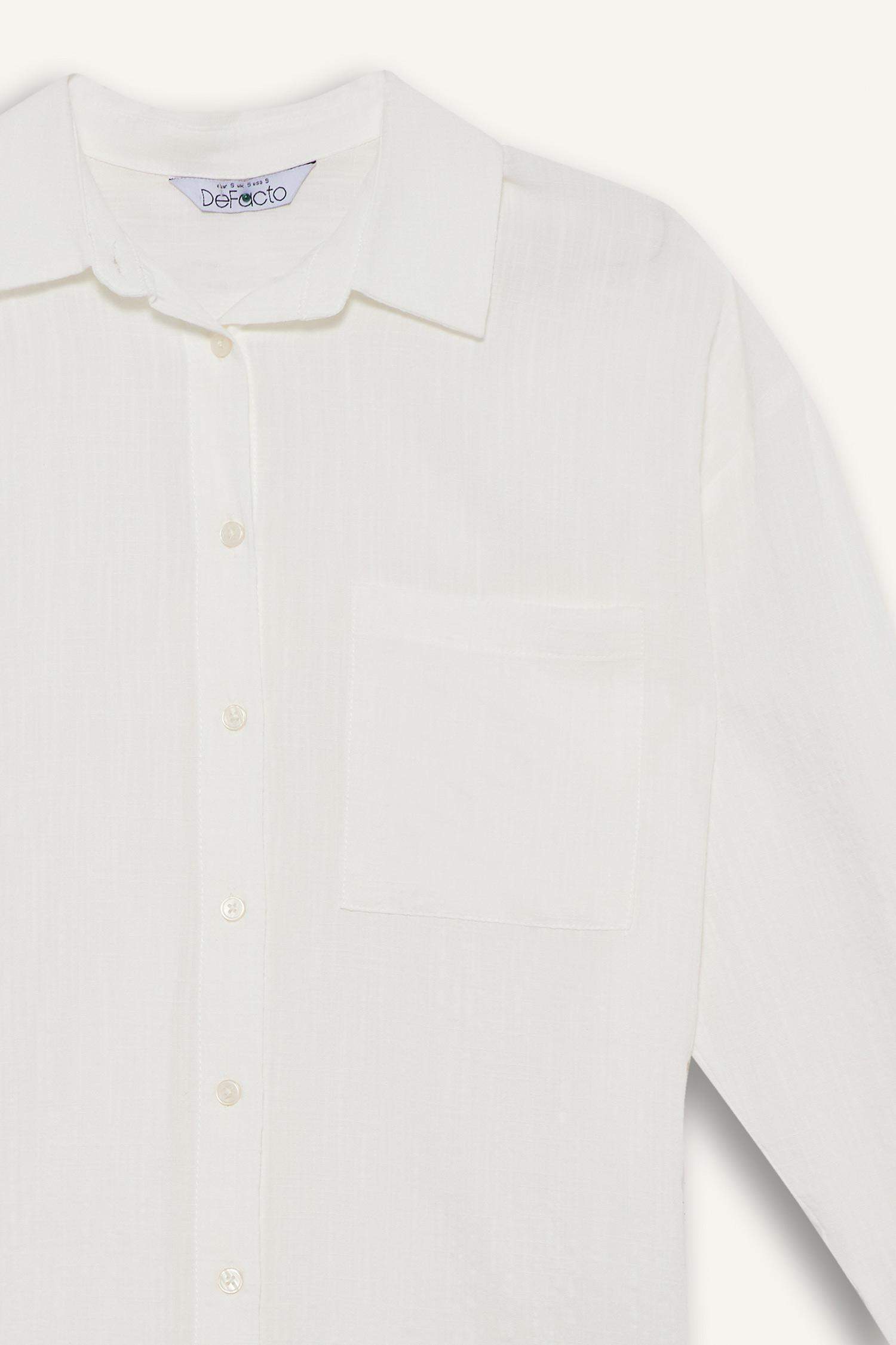 Oversize Geniş Kalıp Uzun Kollu Gömlek