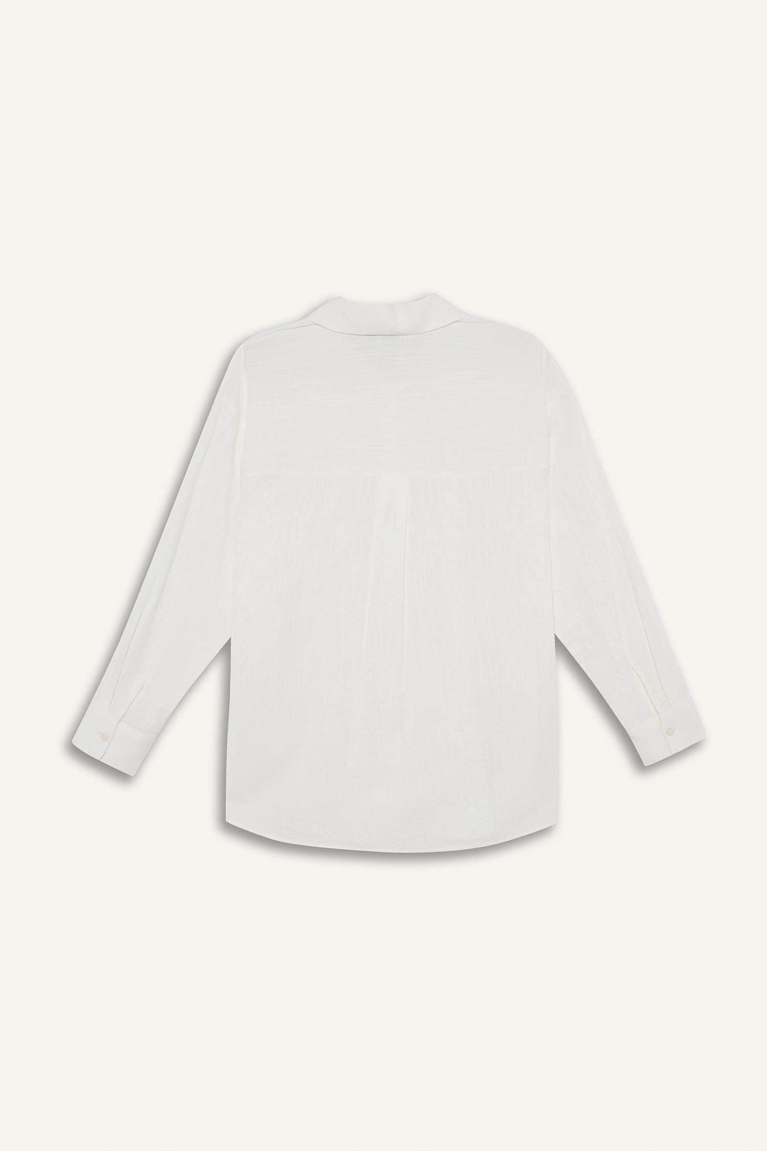 Oversize Geniş Kalıp Uzun Kollu Gömlek