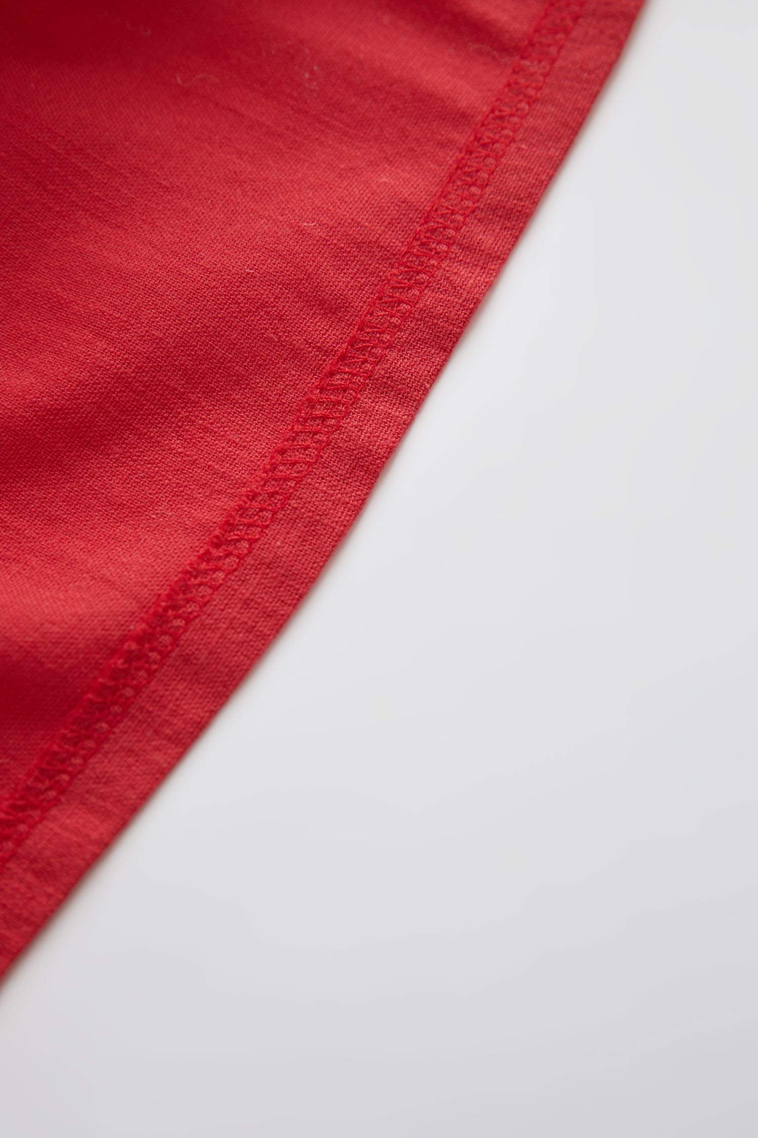 Red Baby Girl Baby Girl April 23 Linen Look Short Sleeve Shirt 2496436 DeFacto