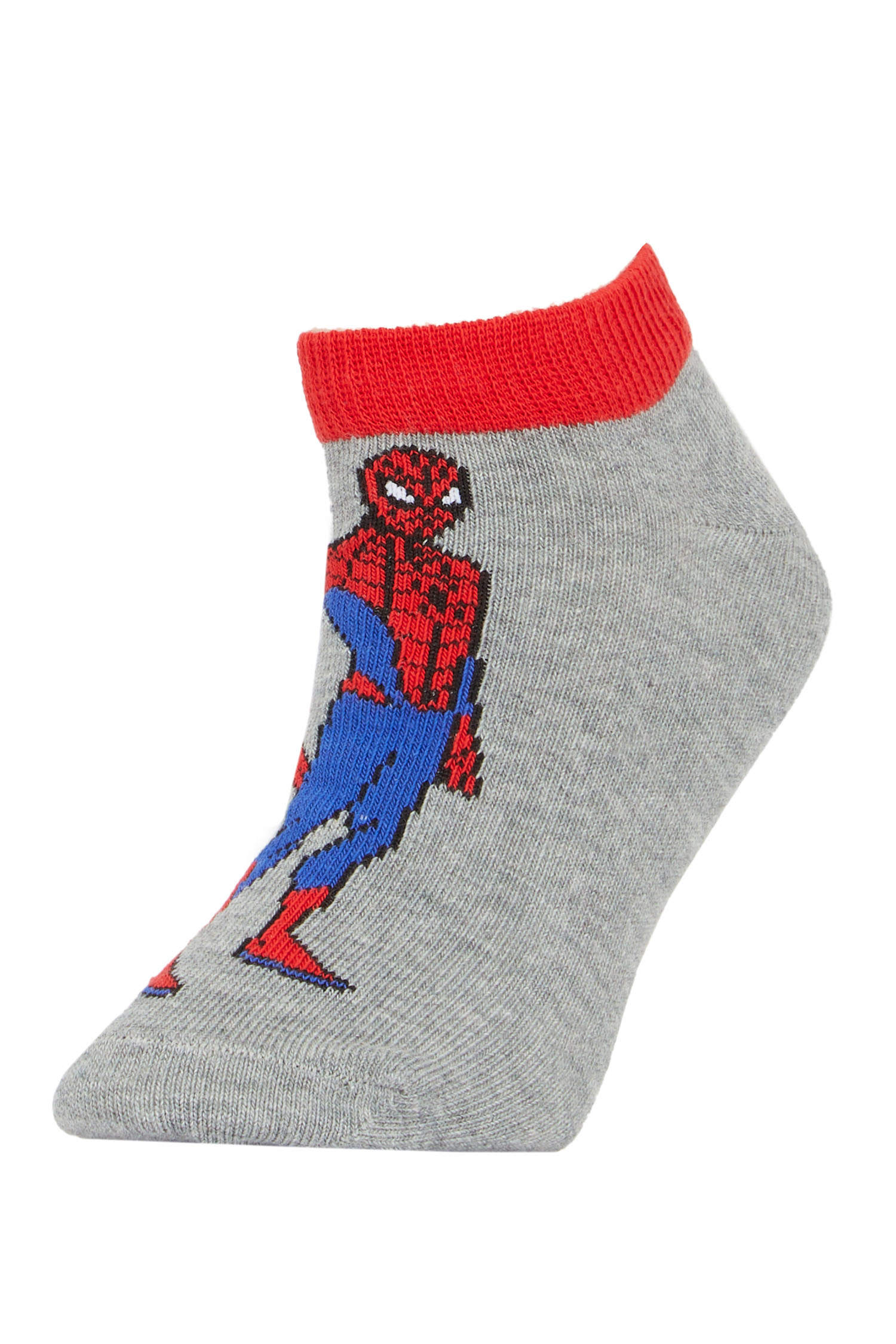 Defacto Erkek Çocuk Marvel Spiderman Pamuklu 3'lü Patik Çorap. 3