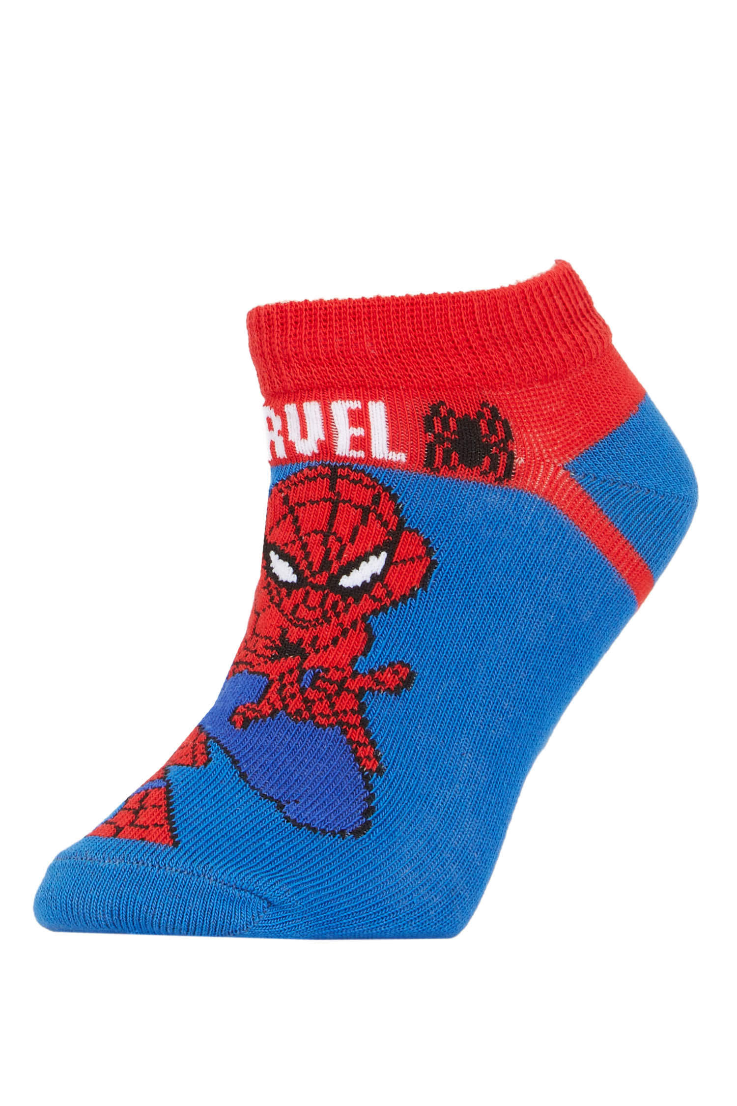 Defacto Erkek Çocuk Marvel Spiderman Pamuklu 3'lü Patik Çorap. 1