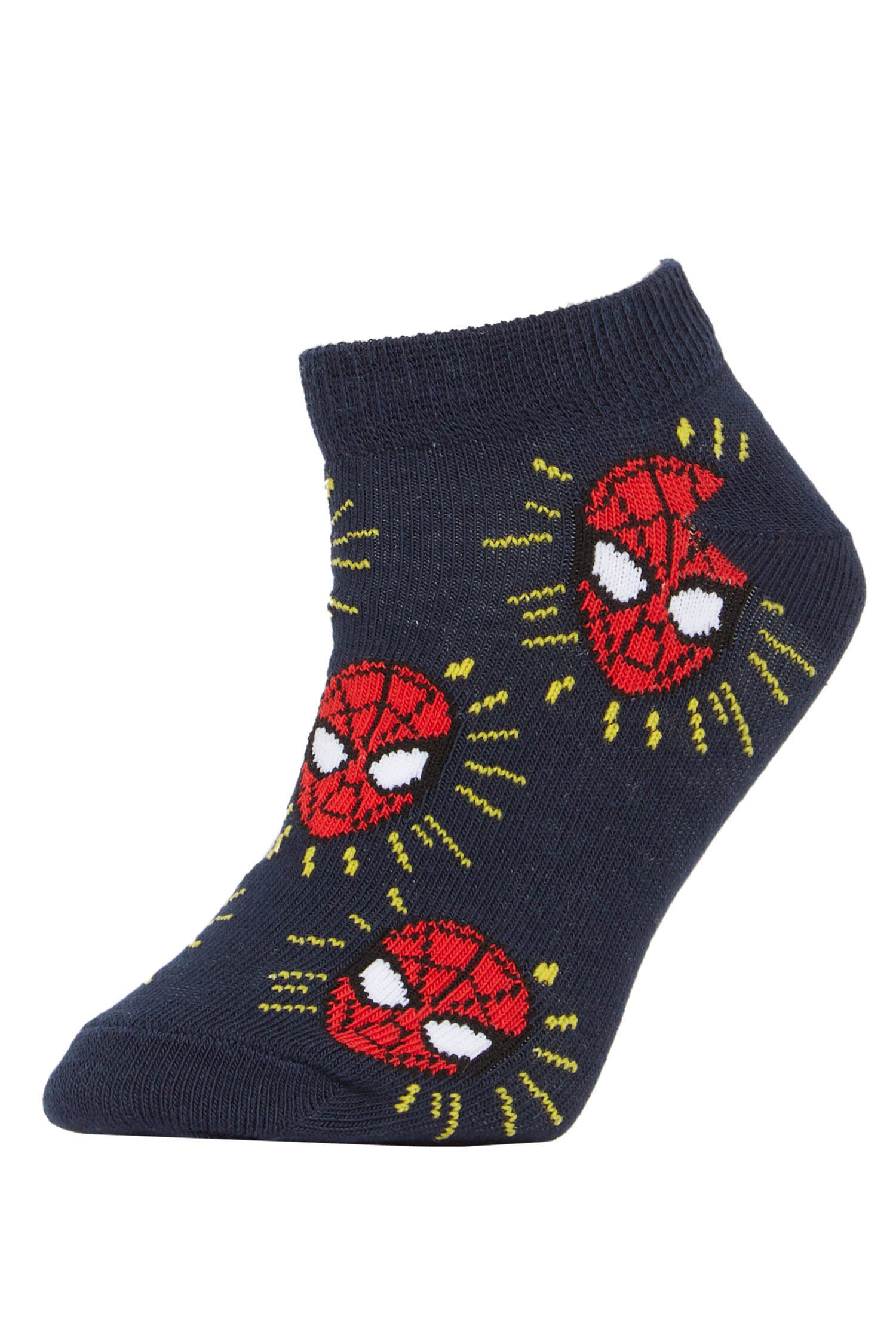 Defacto Erkek Çocuk Marvel Spiderman Pamuklu 3'lü Patik Çorap. 5