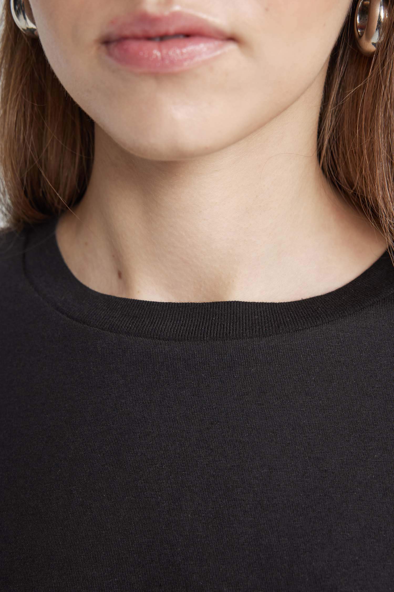 تيشيرت نص كم قصة فضفاضة