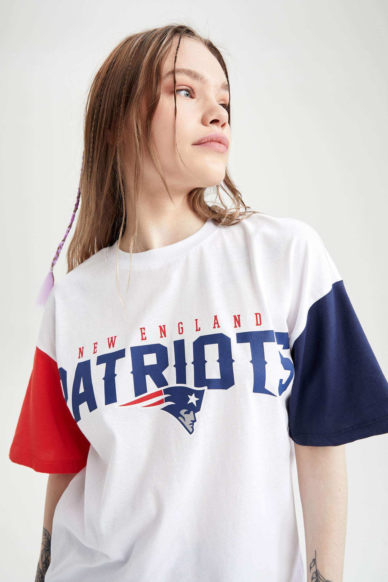 New England Patriots Oversized Jersey T-Shirt