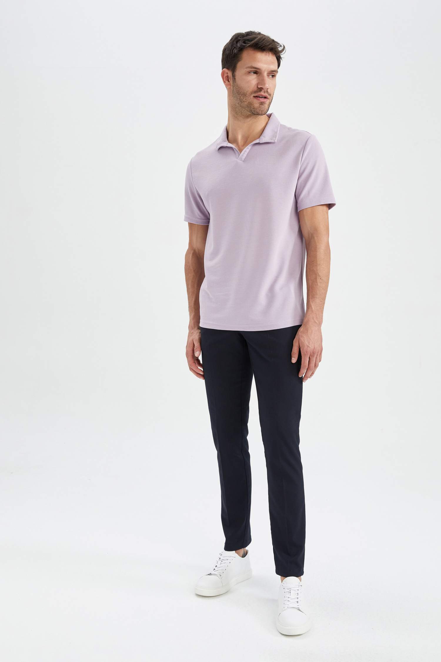 Футболка-поло свободного кроя