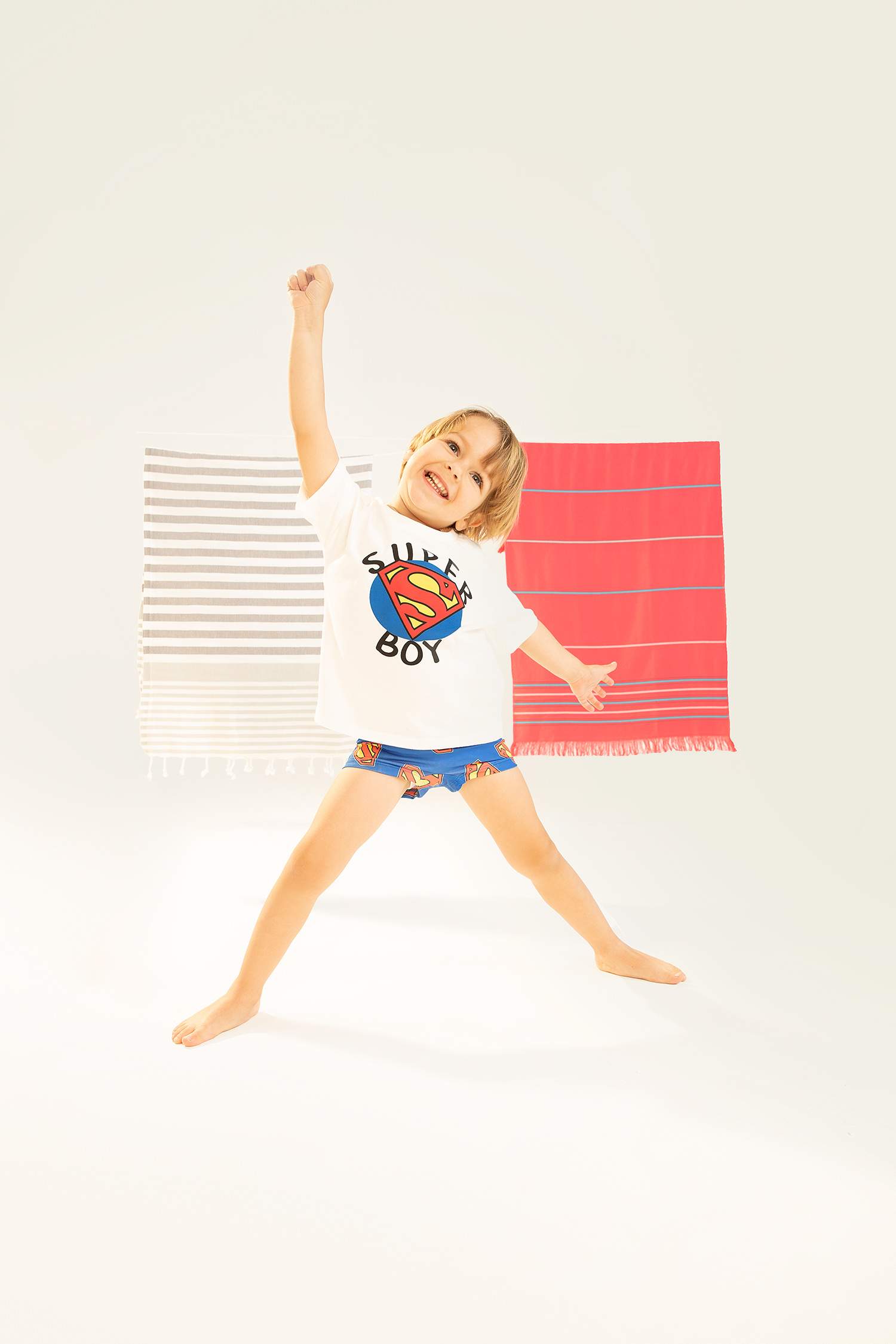 Футболка Superman с круглым вырезом для малышей мальчиков