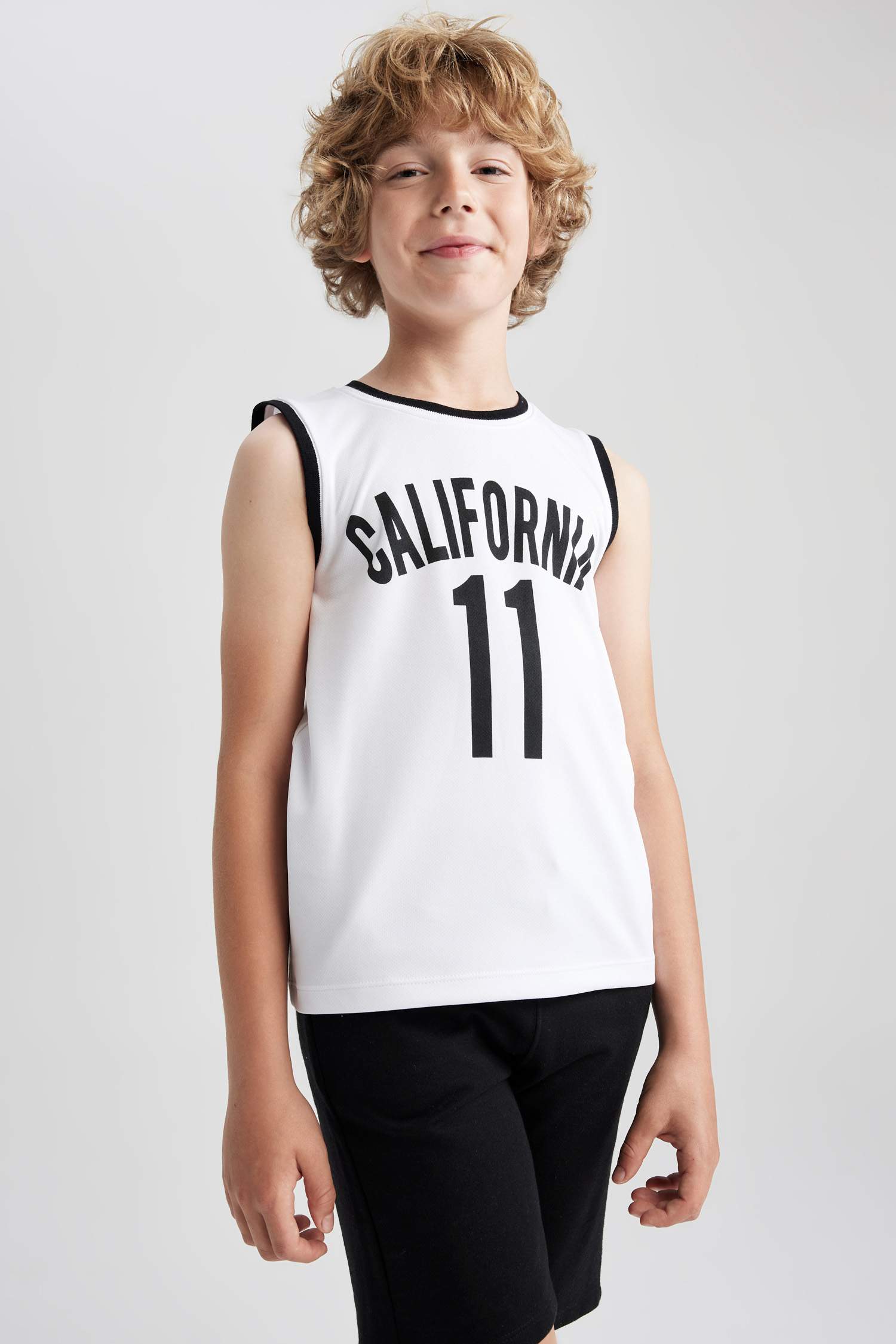 Майка с принтом с круглым вырезом для мальчиков