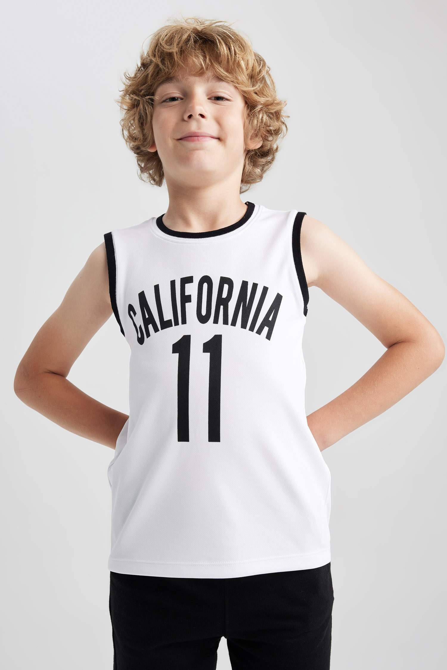 Майка с принтом с круглым вырезом для мальчиков