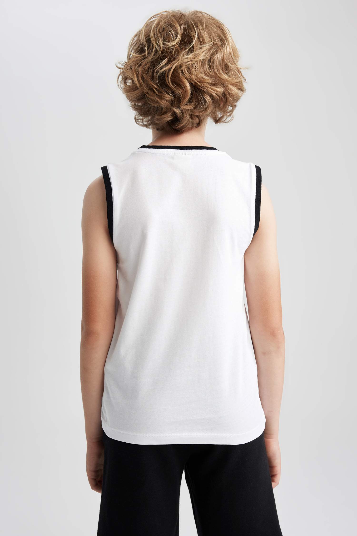 Майка с принтом с круглым вырезом для мальчиков