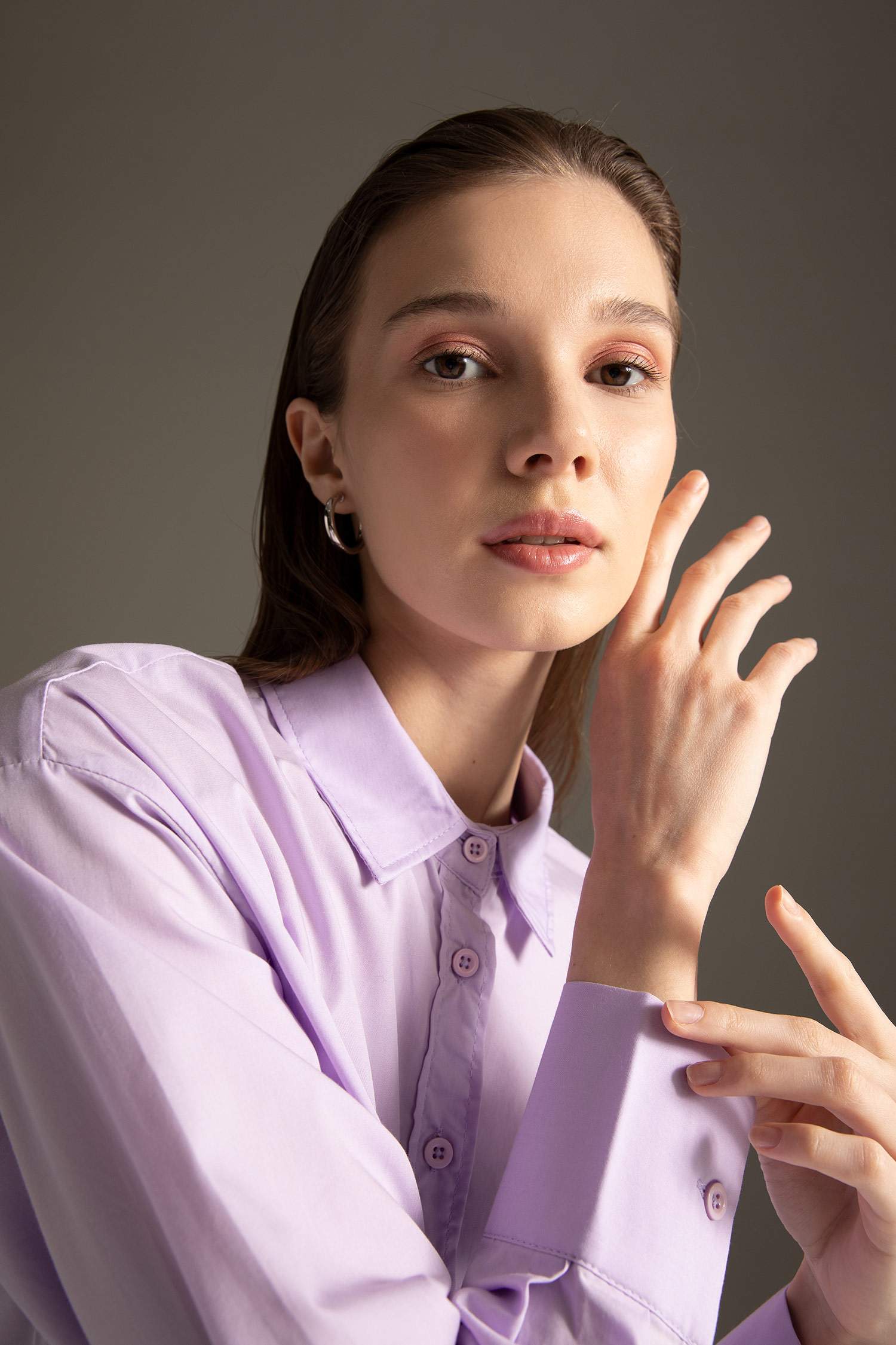 Regular Fit Tek Cepli Uzun Kollu Poplin Gömlek %100 Pamuk Tunik