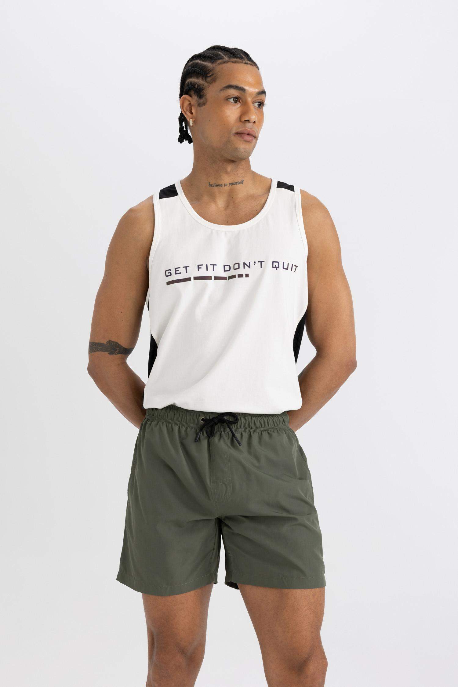 File Astarlı Kısa Boy Deniz Şortu