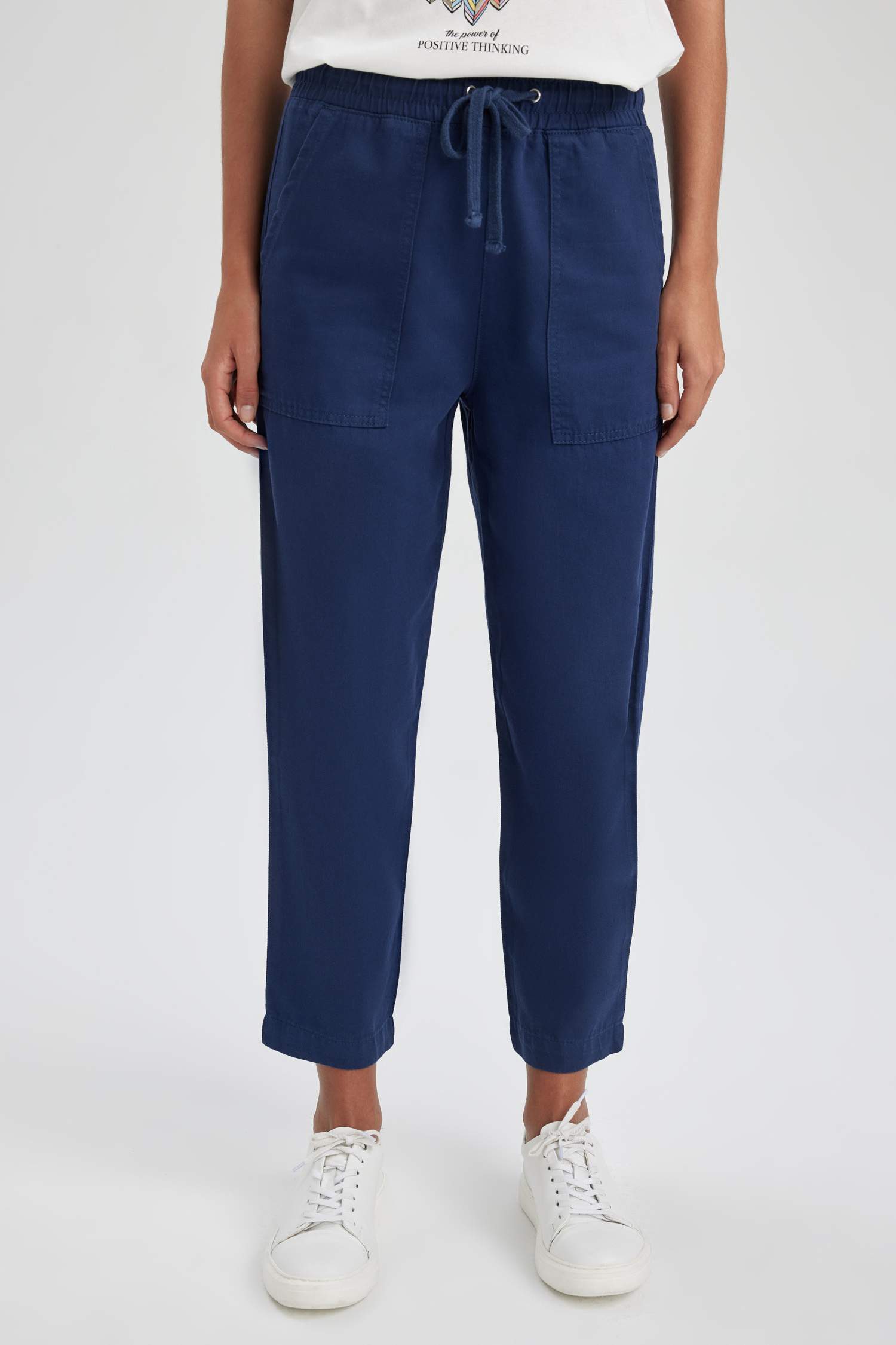 High Elastic Waist Pocketed Pants