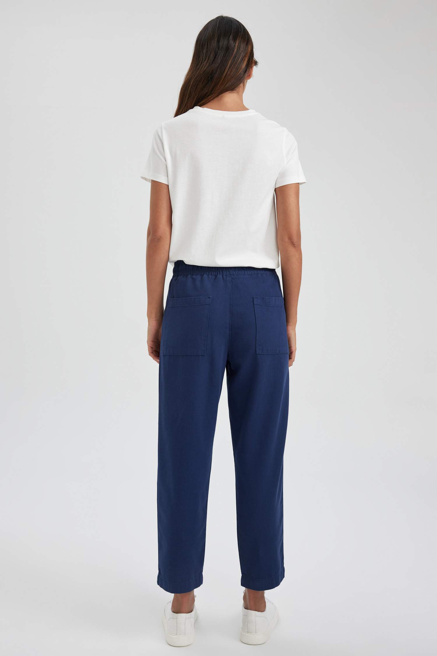 High Elastic Waist Pocketed Pants