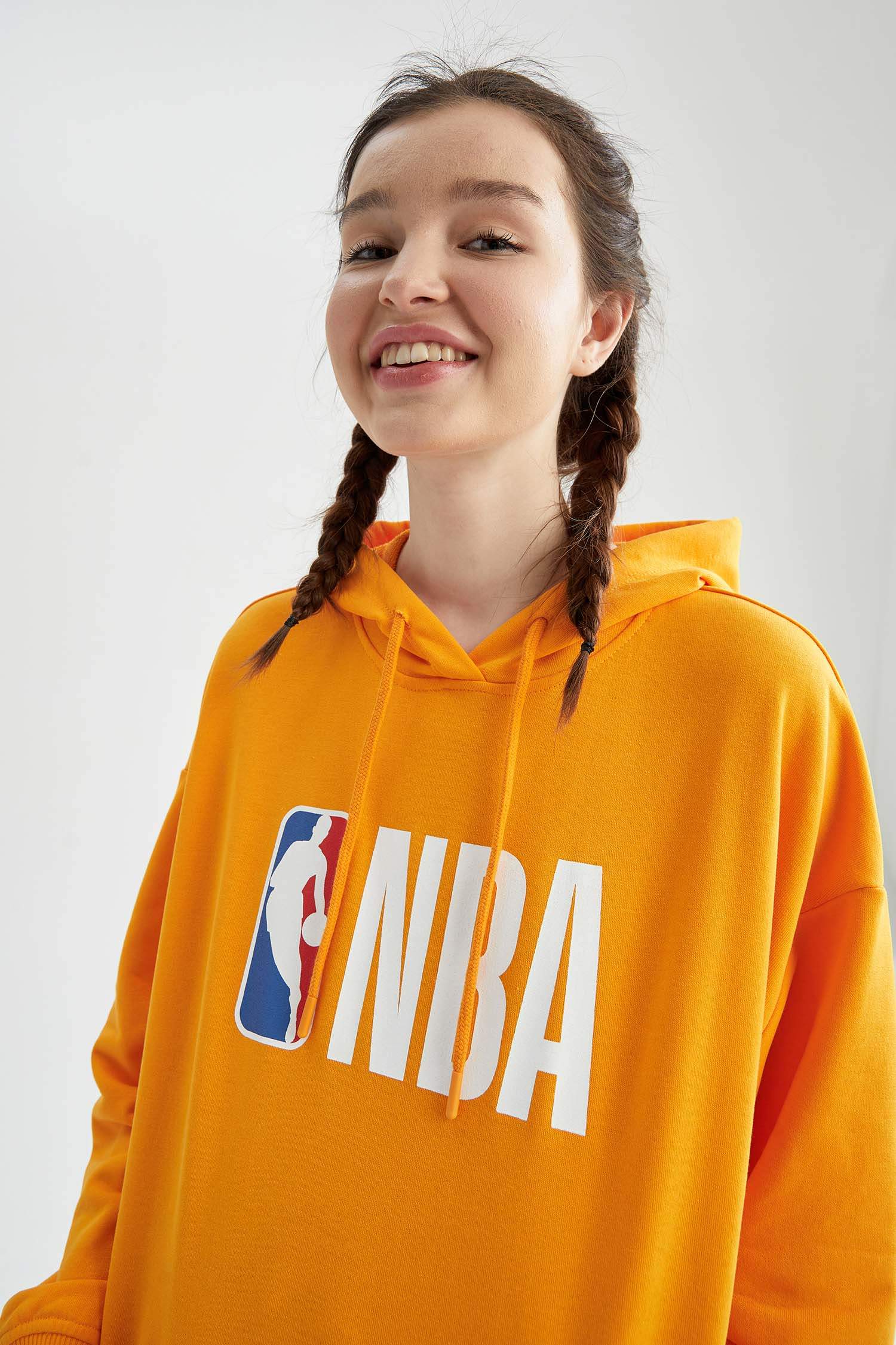Defacto Fit NBA Oversize Fit Hoodie Sweatshirt