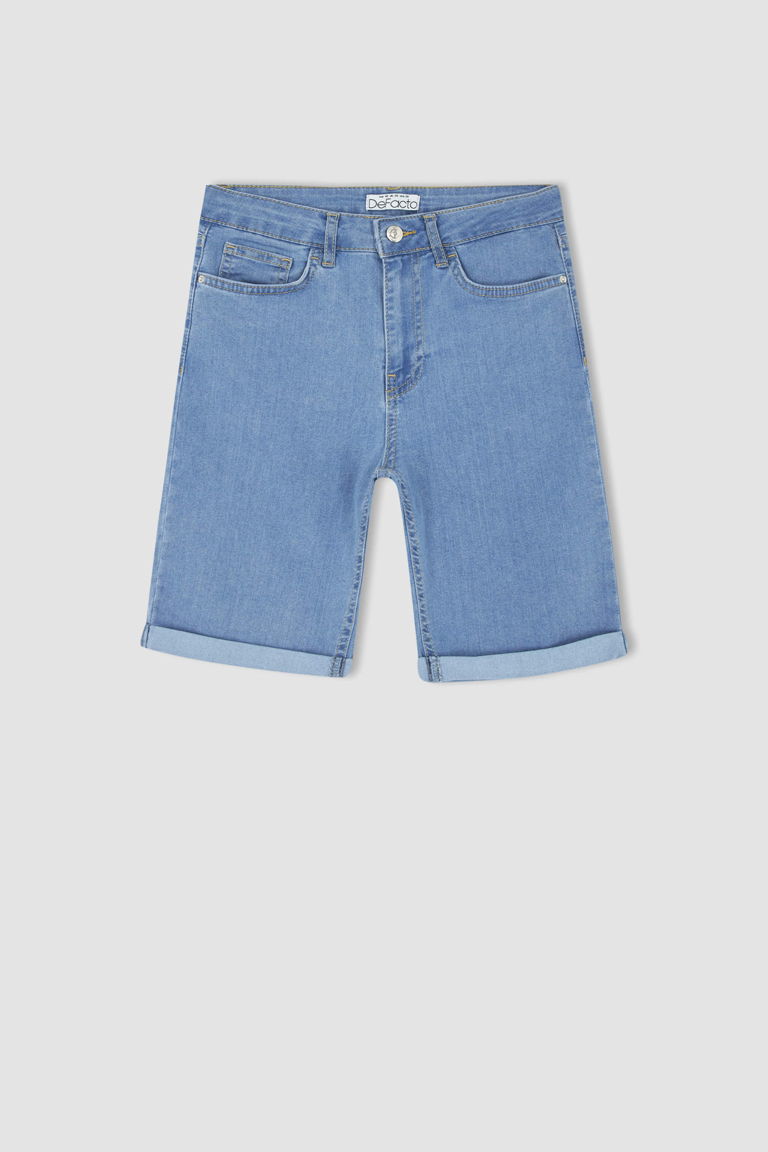 Blue WOMEN Basic Crop Jean Shorts 2418480 | DeFacto