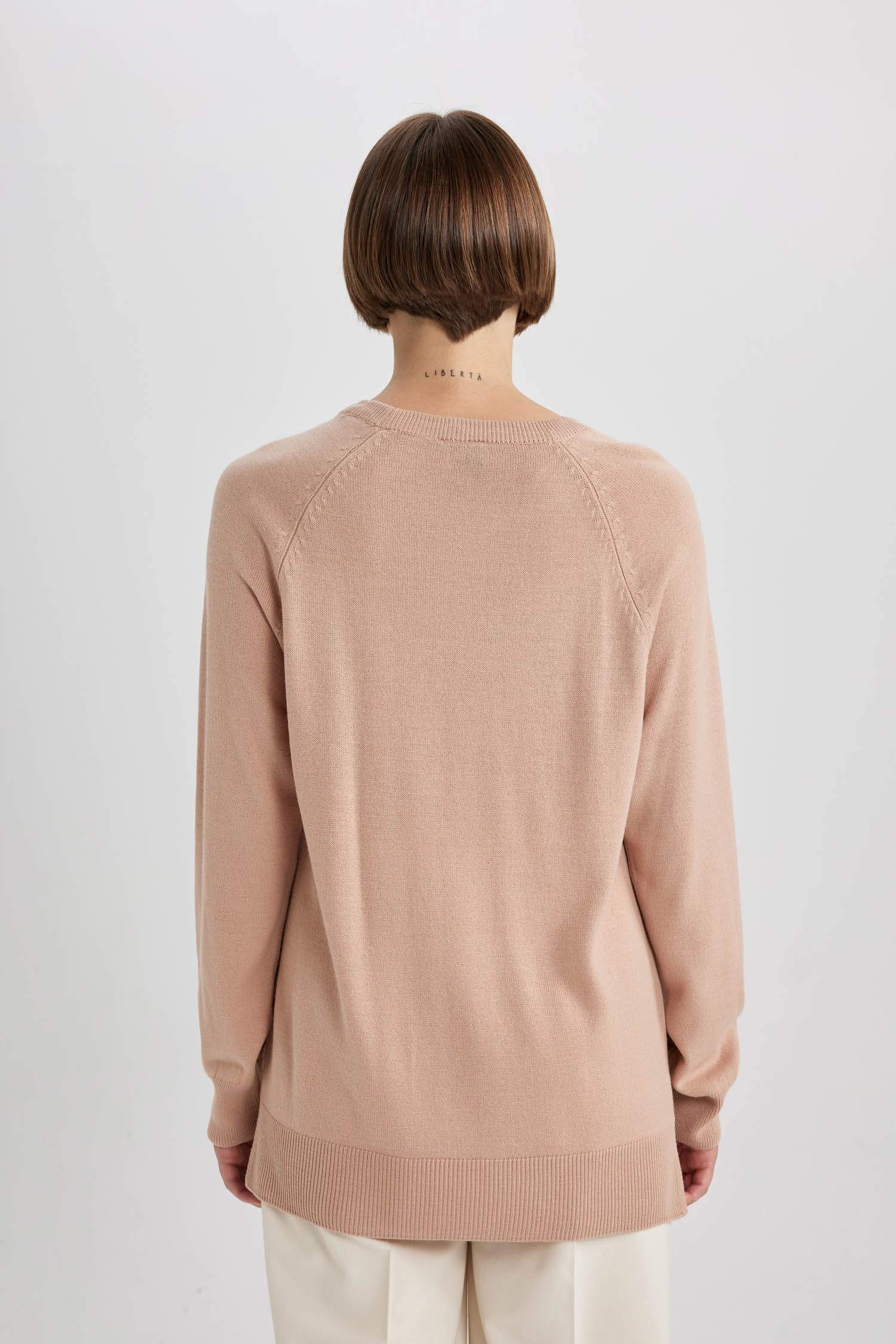 Relax Fit Crew Neck Basic Knitted Pullover