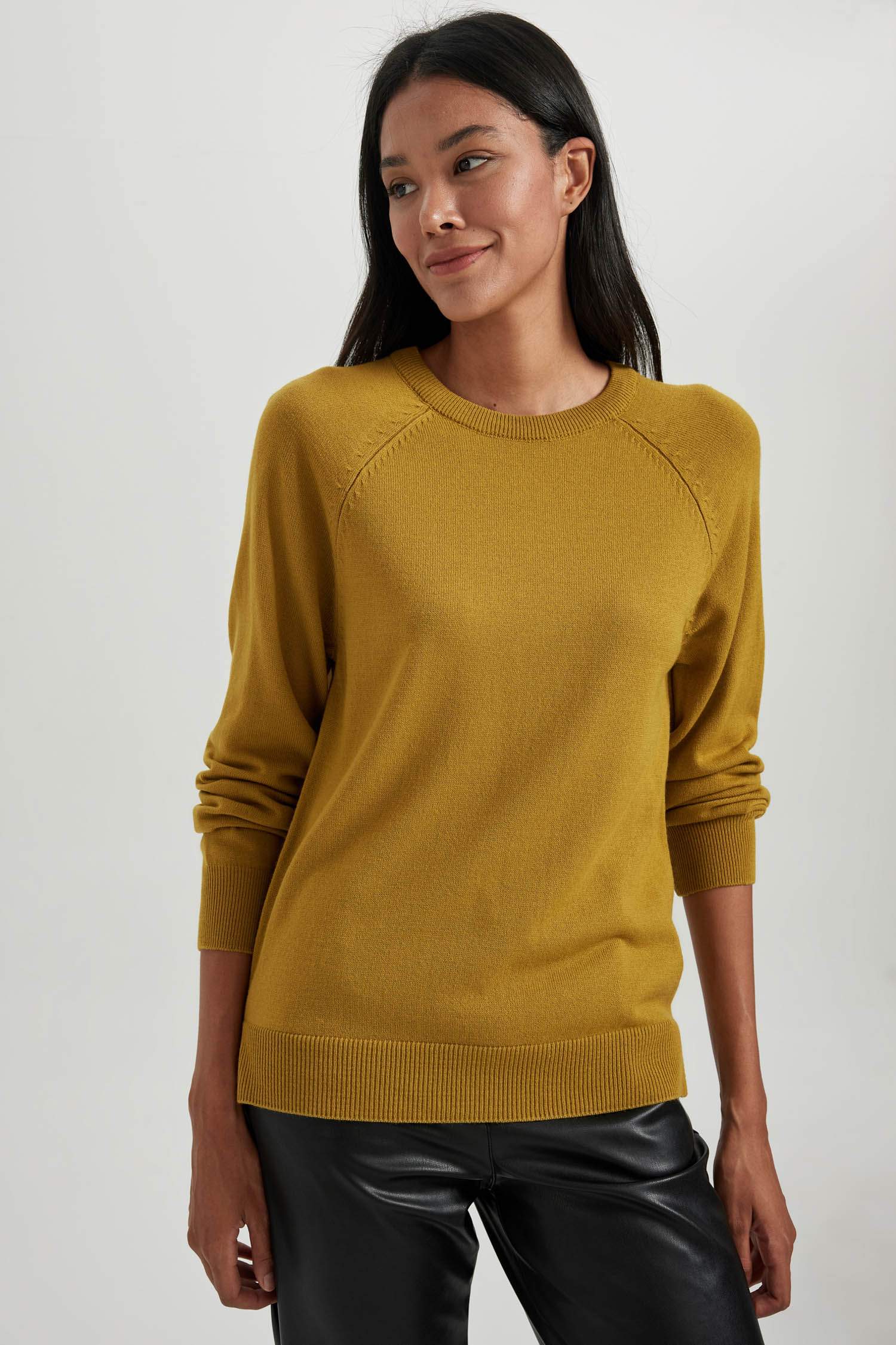 Relax Fit Crew Neck Basic Knitted Pullover