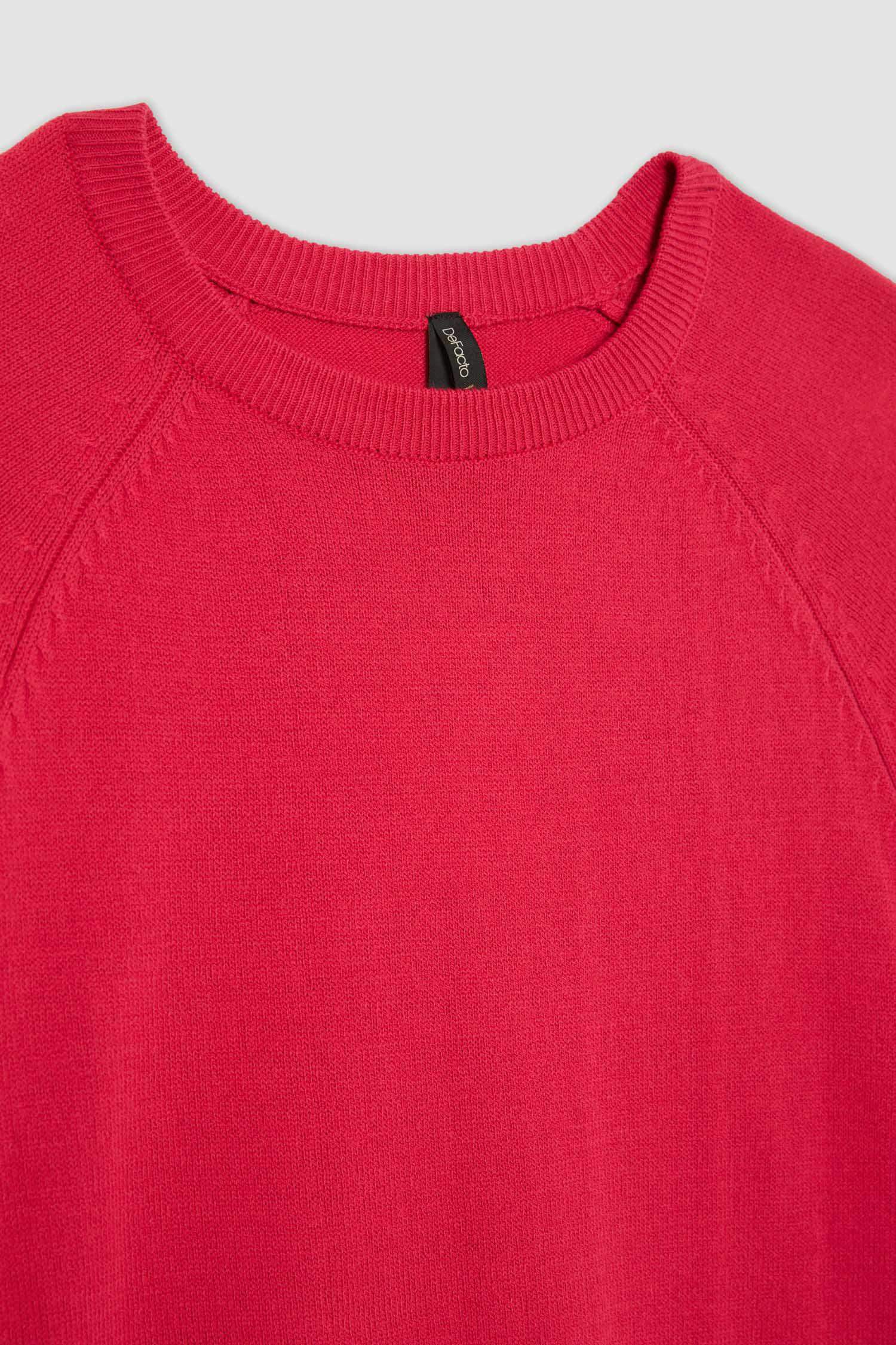 Relax Fit Crew Neck Knitted Basic Pullover