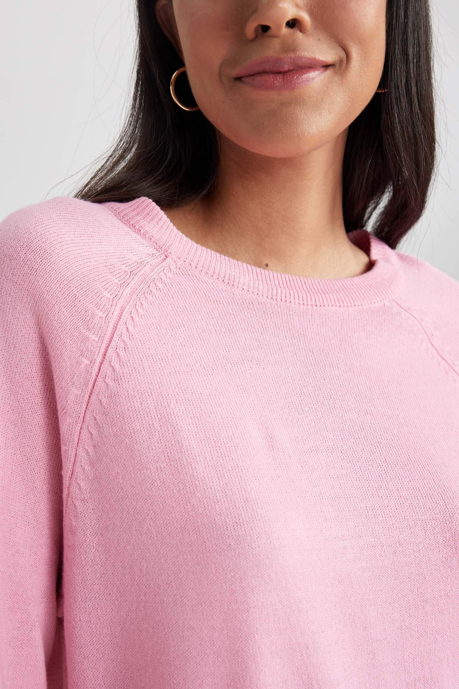 Relax Fit Crew Neck Basic Pullover