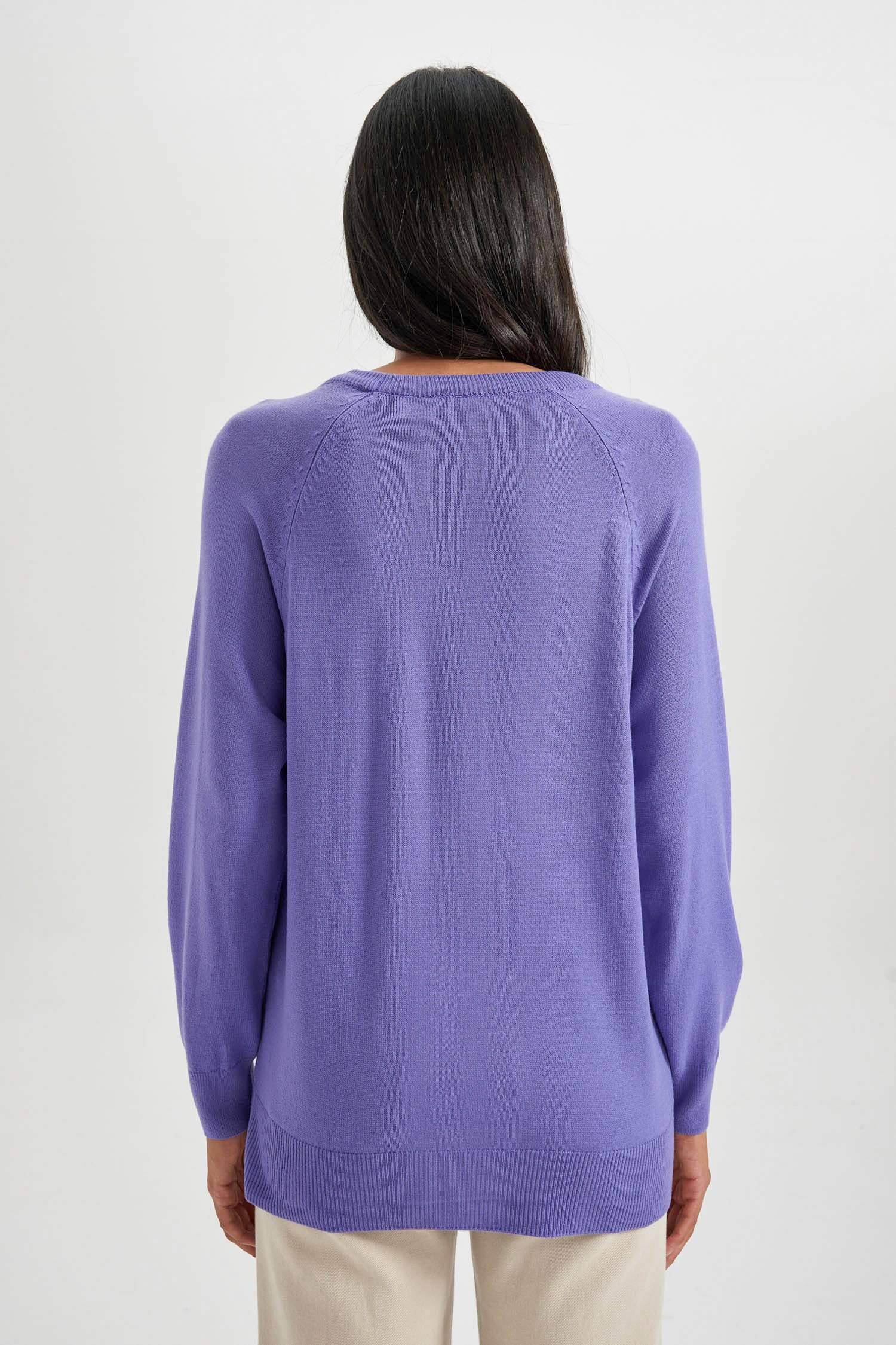 Relax Fit Crew Neck Basic Knitted Pullover