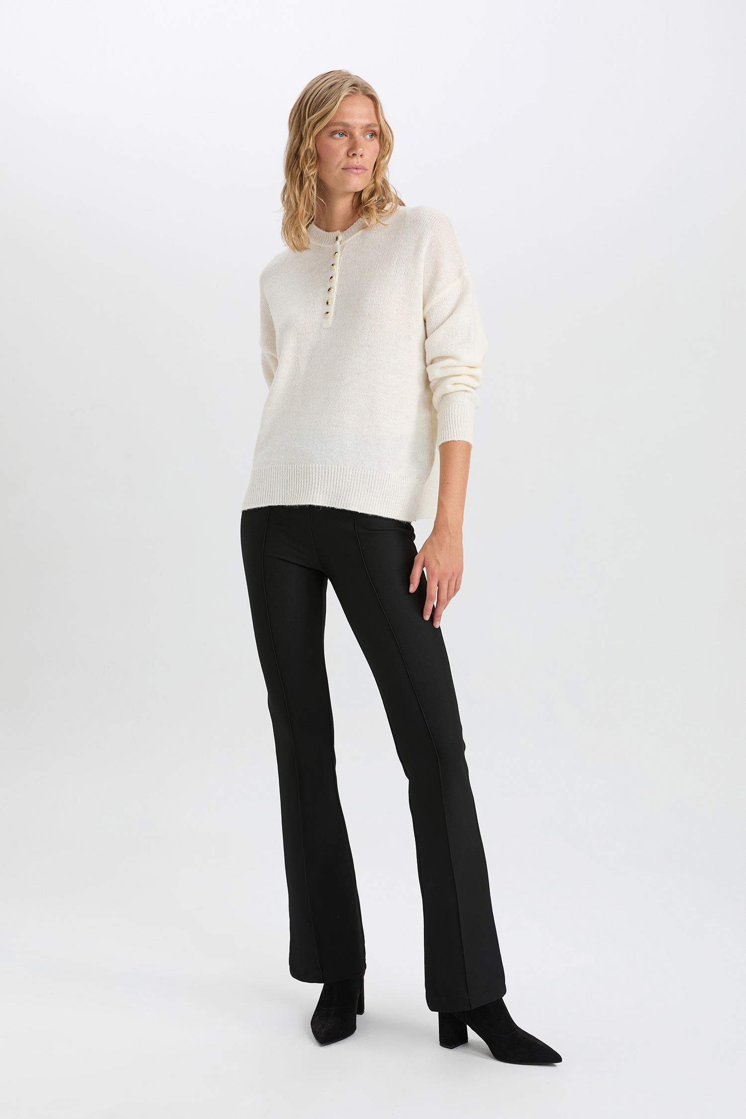 Legging ottoman taille haute à jambe espagnole