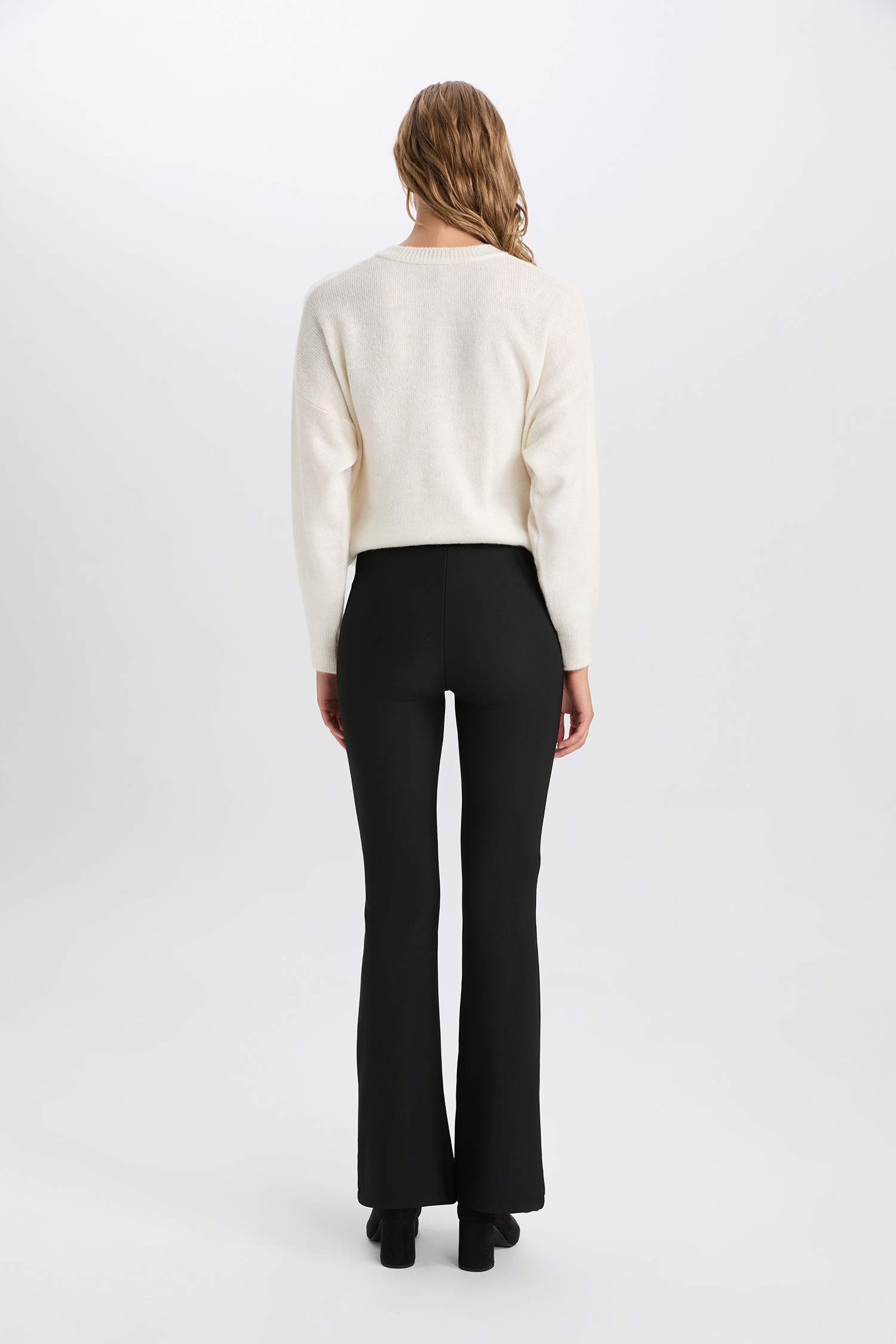 Legging ottoman taille haute à jambe espagnole