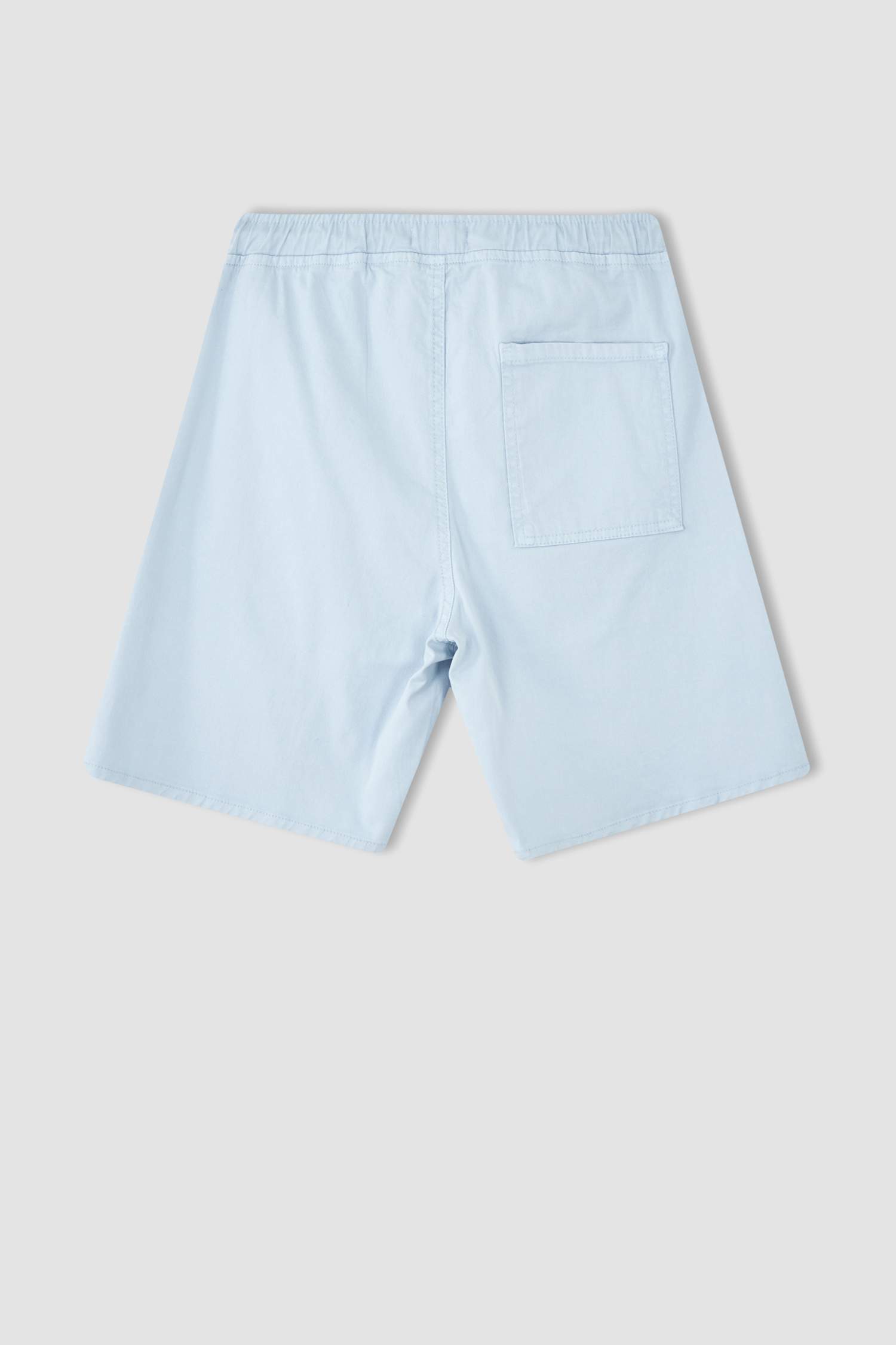 Short Bermuda Droit en coton taille élastique Coupe régulière et