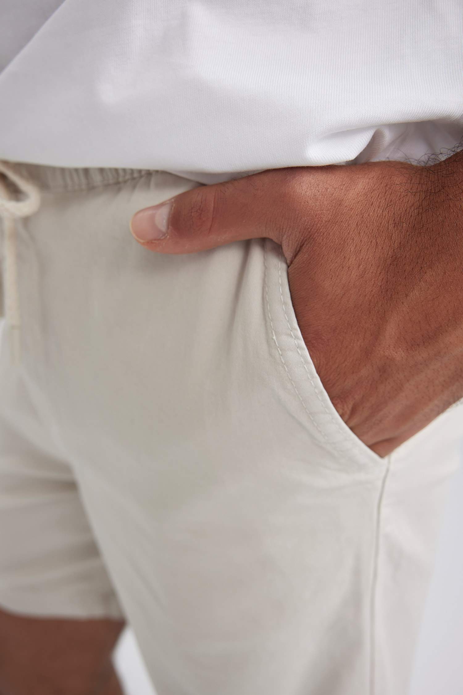 Bermuda Regular Fit en coton à taille élastique