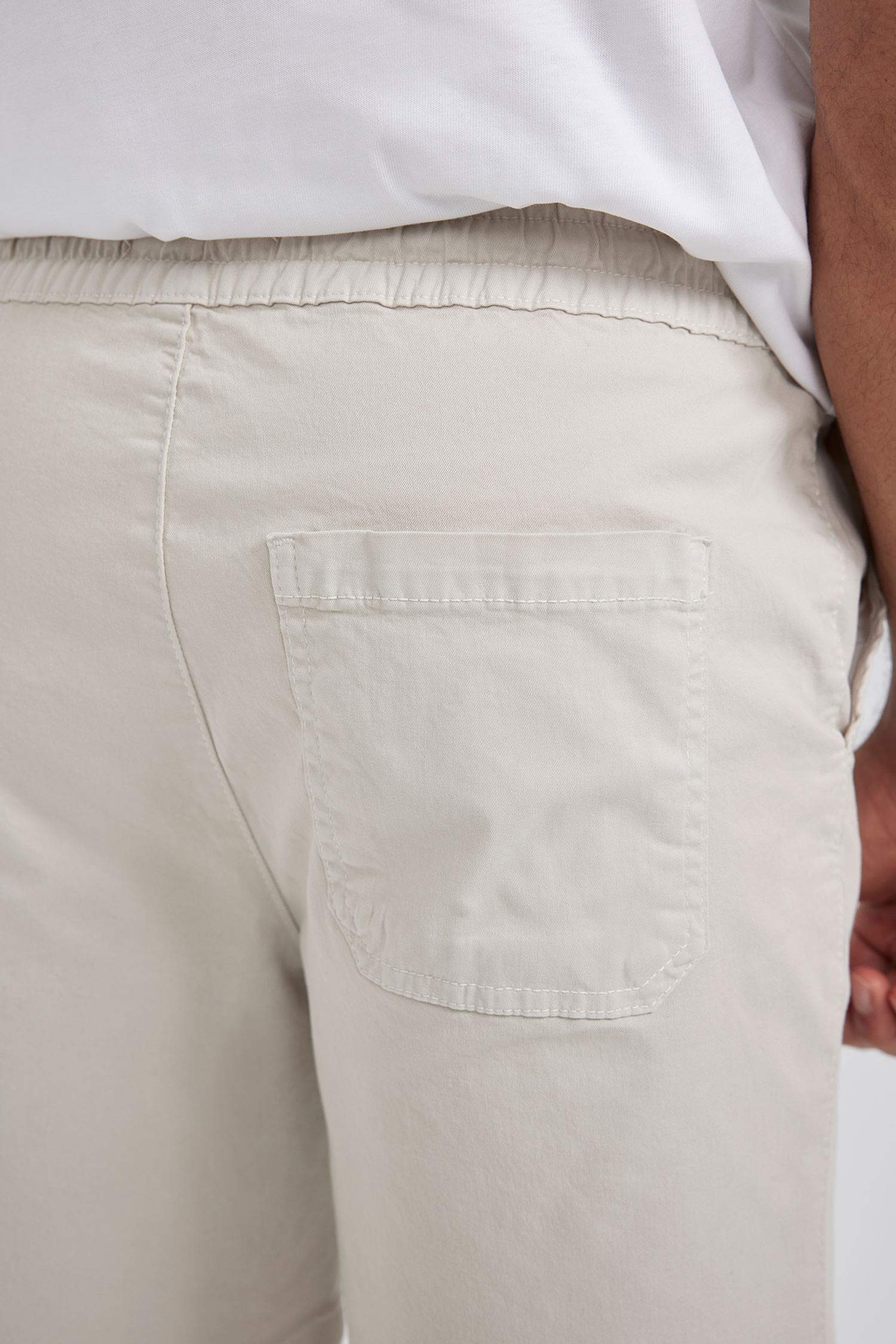 Bermuda Regular Fit en coton à taille élastique