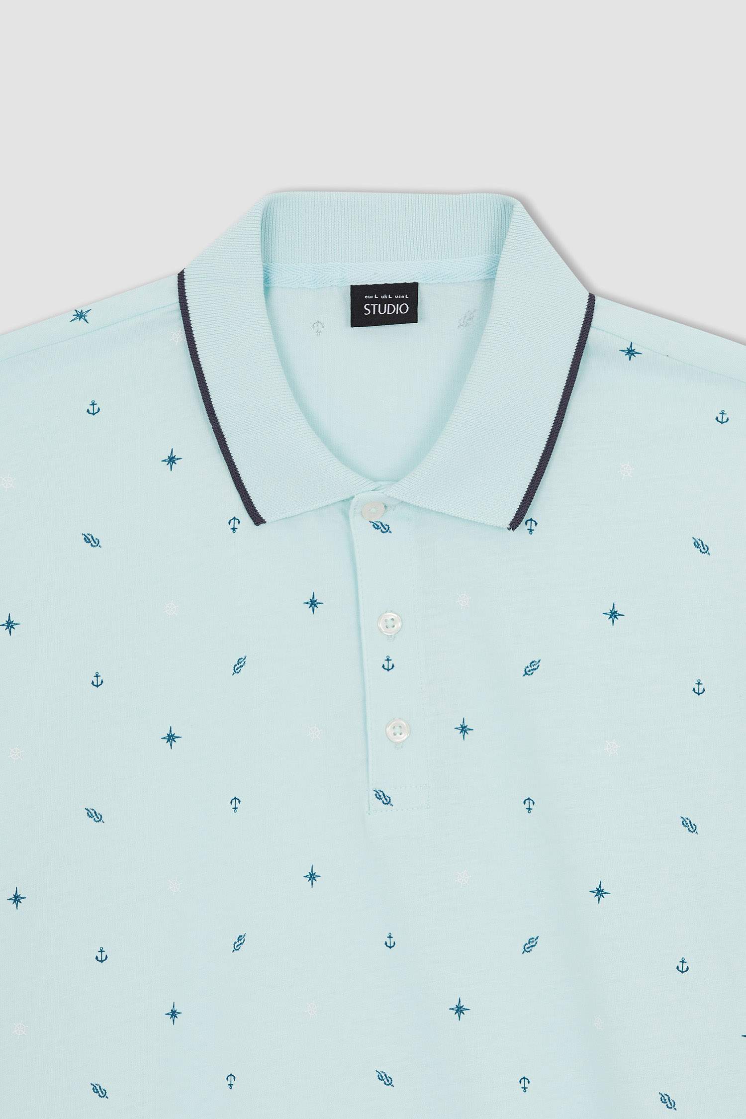 Polka dot print shirt - Studio - Sky blue