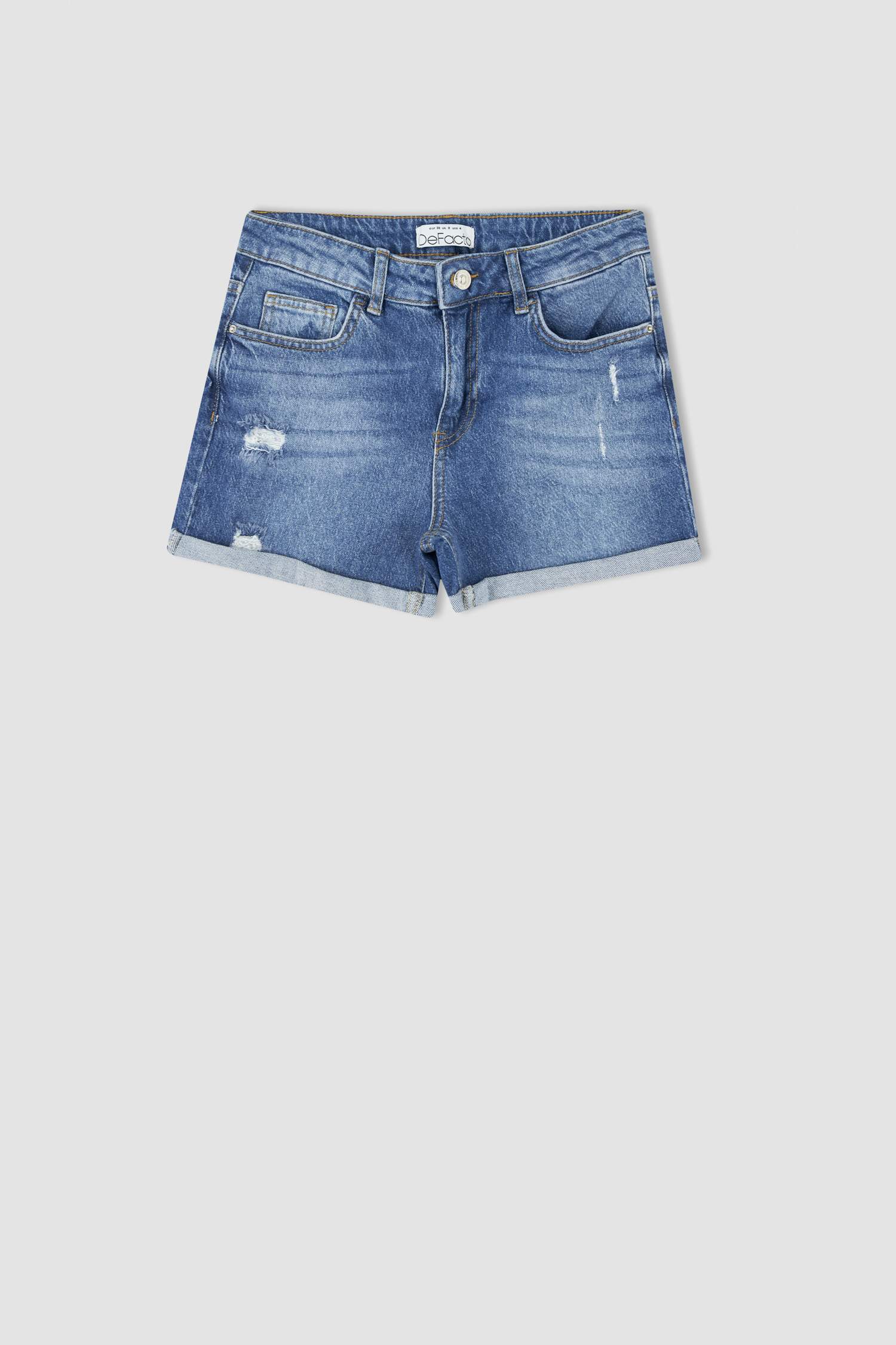 Short Taille Normale Ourlet retroussé