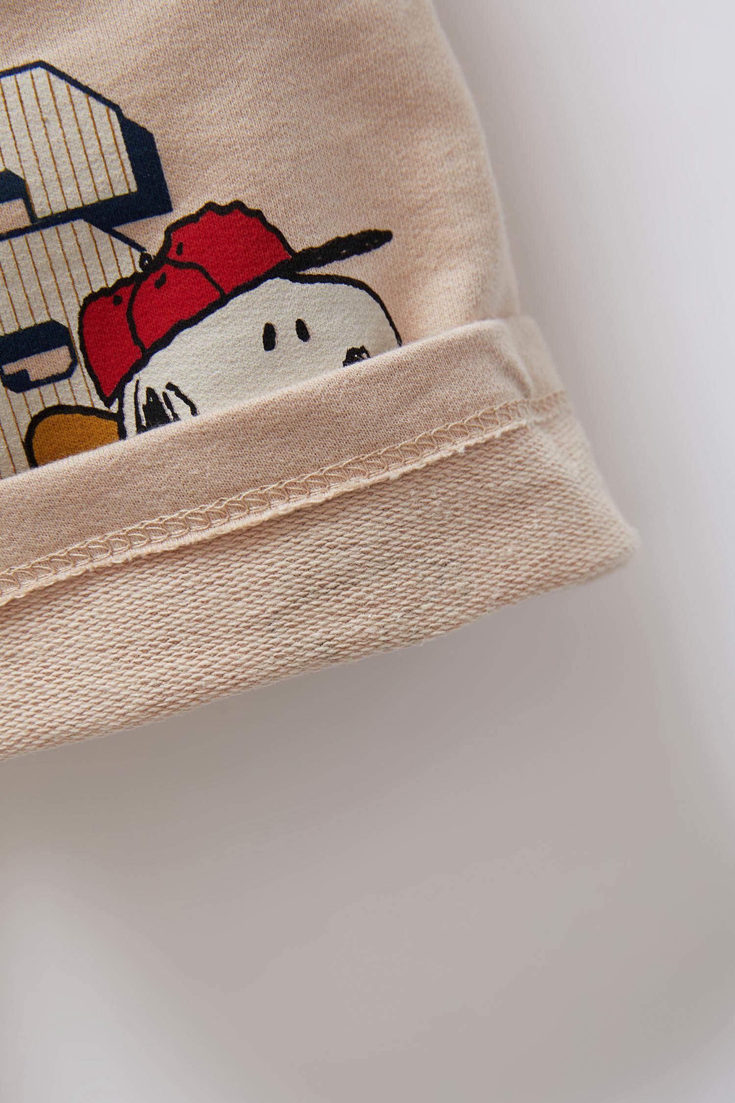 Defacto Erkek Bebek Snoopy Lisanslı Regular Fit Sweatshirt Kumaşı Şort. 5