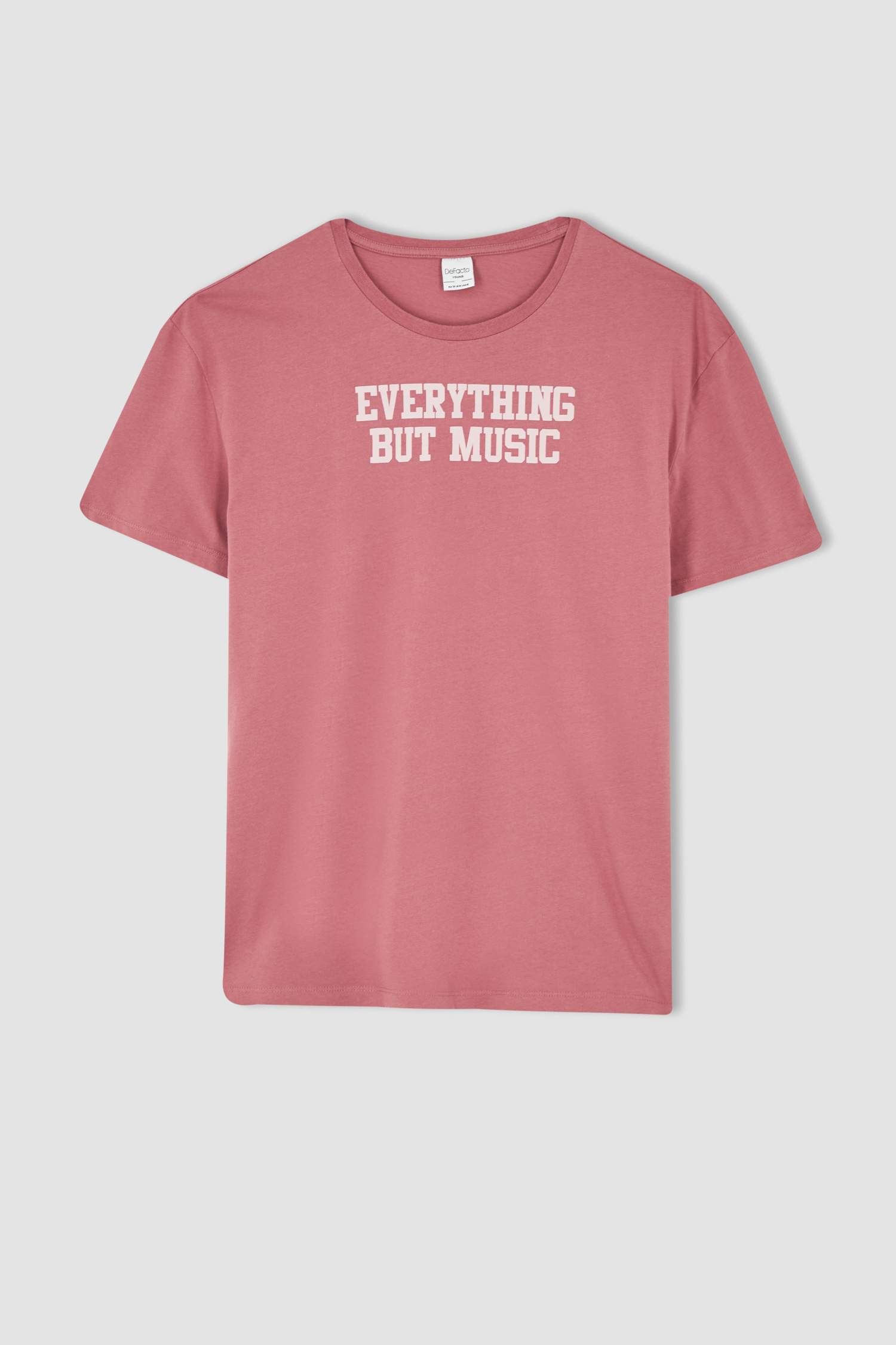 Regular Fit Short Sleeve Slogan Print T-Shirt