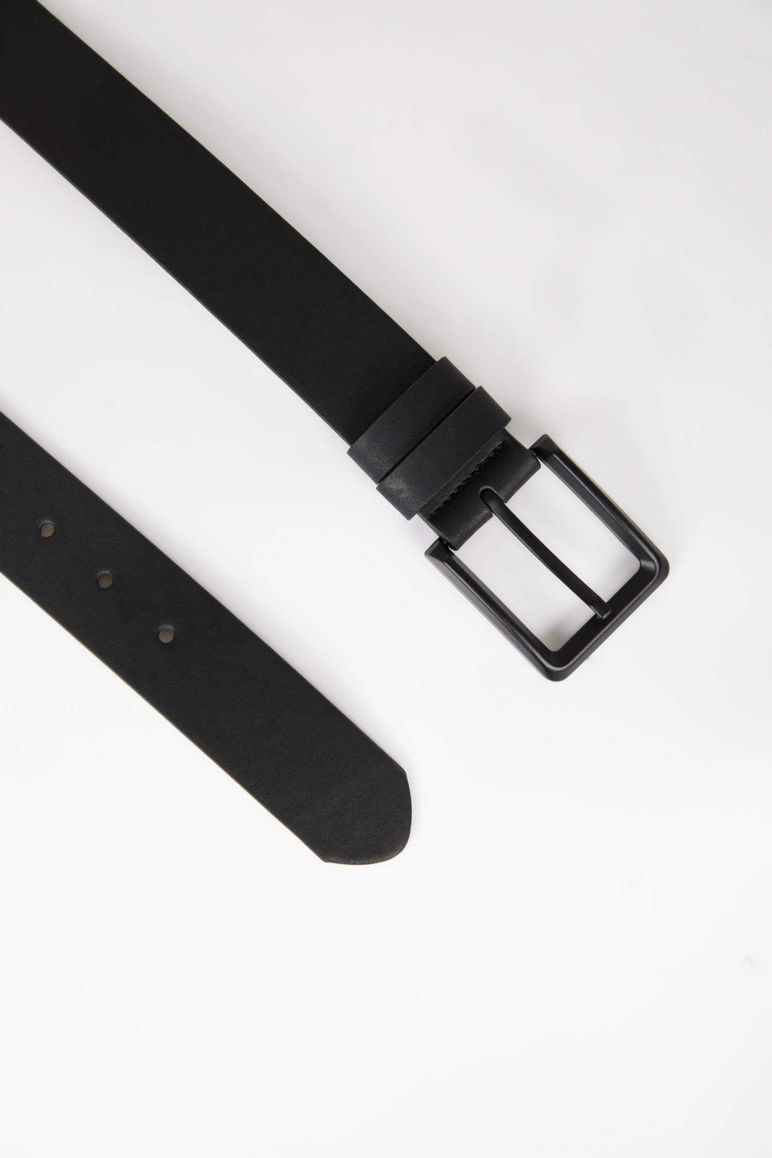 حزام رجالي جلد صناعي بمشبك مستطيل