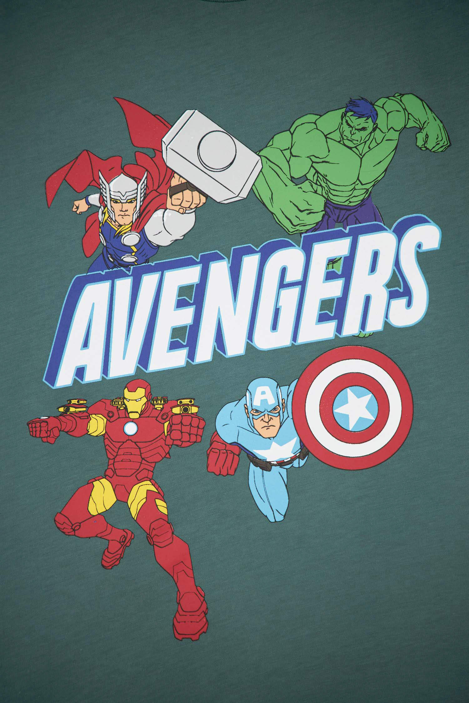 Defacto Erkek Çocuk Avengers Regular Fit Kısa Kollu Pamuklu Pijama Takım. 8