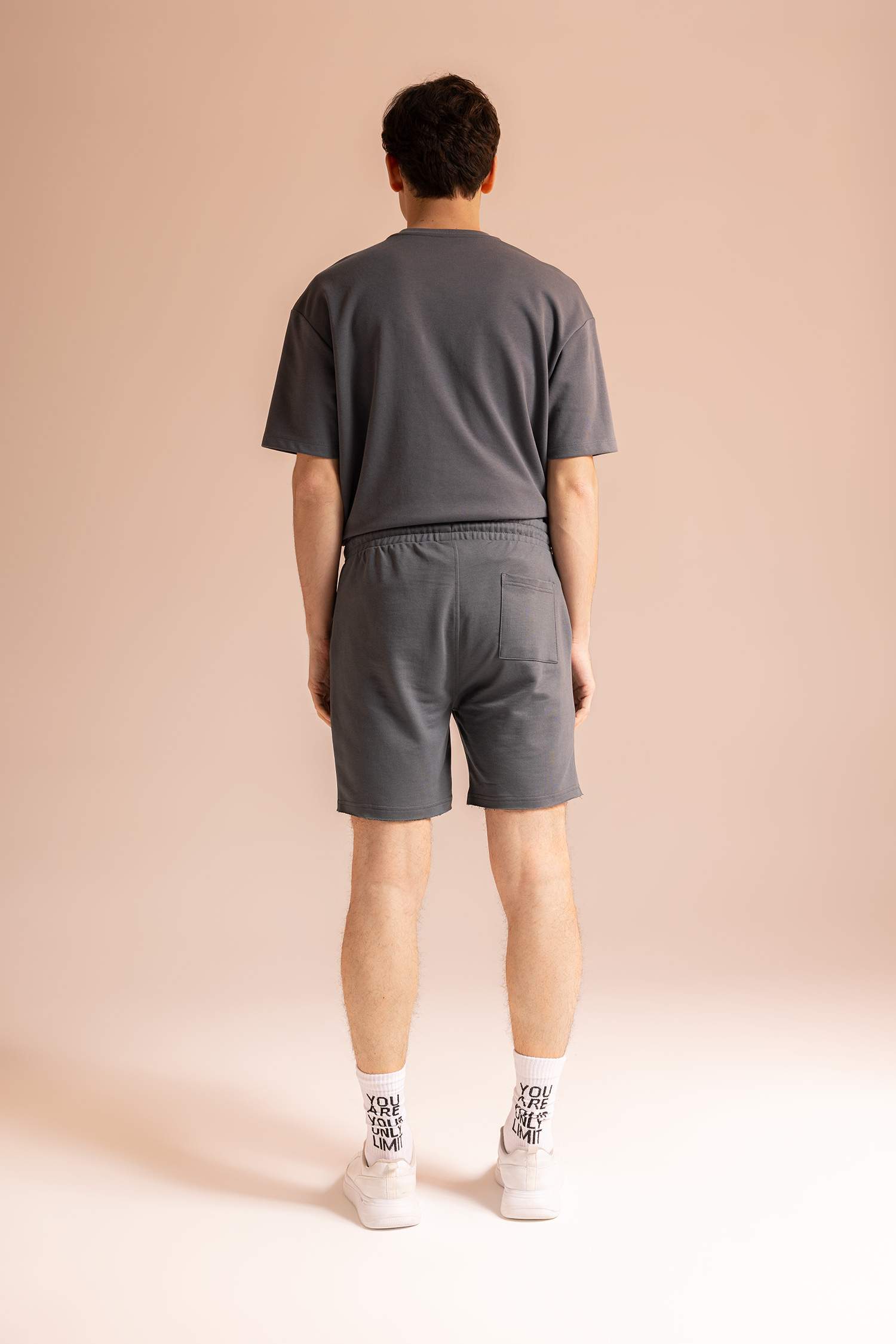 Short court basique en coton à Coupe slim