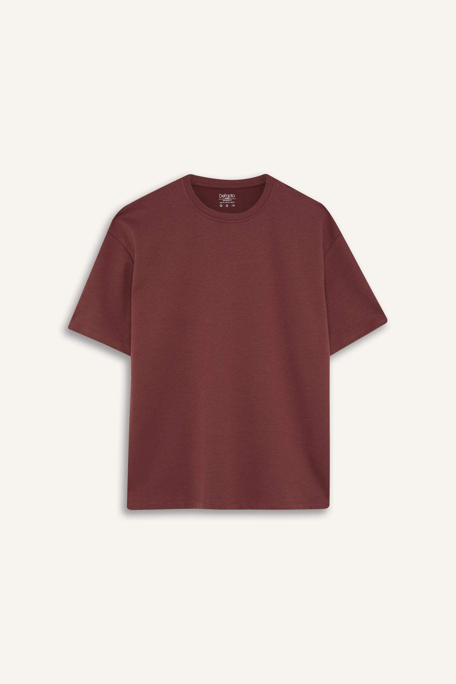 T-Shirt Oversize Basique à Col rond et manches courtes