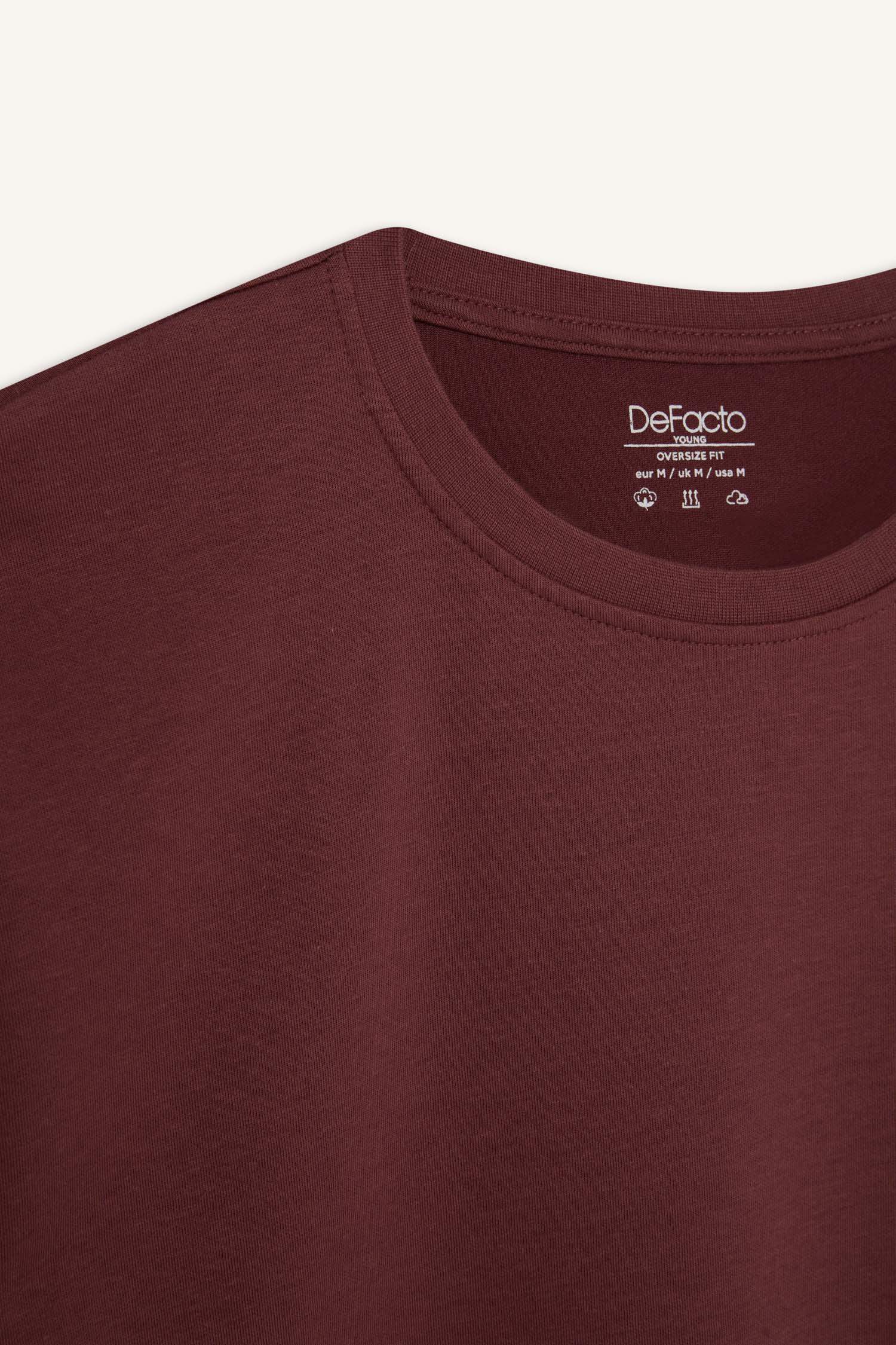 T-Shirt Oversize Basique à Col rond et manches courtes